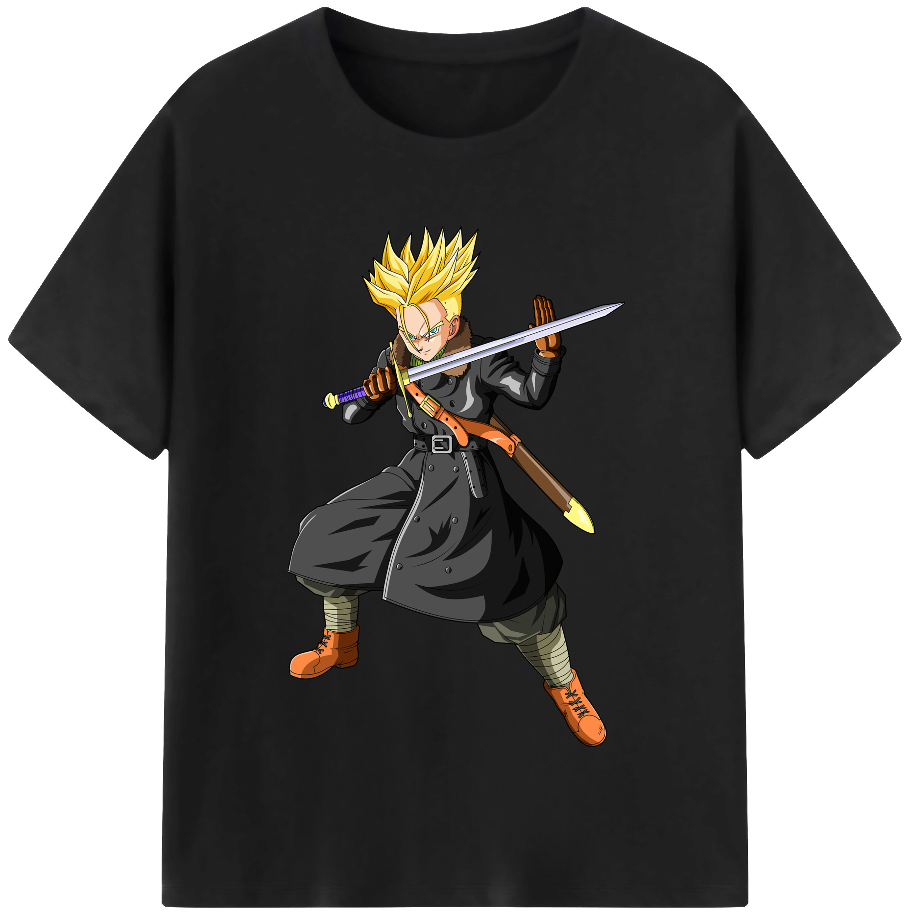 （画像用） ドラゴンボール トランクス（Torankusu）DRAGON BALL Trunks レディースカジュアルプリントTシャツ（綿100％）