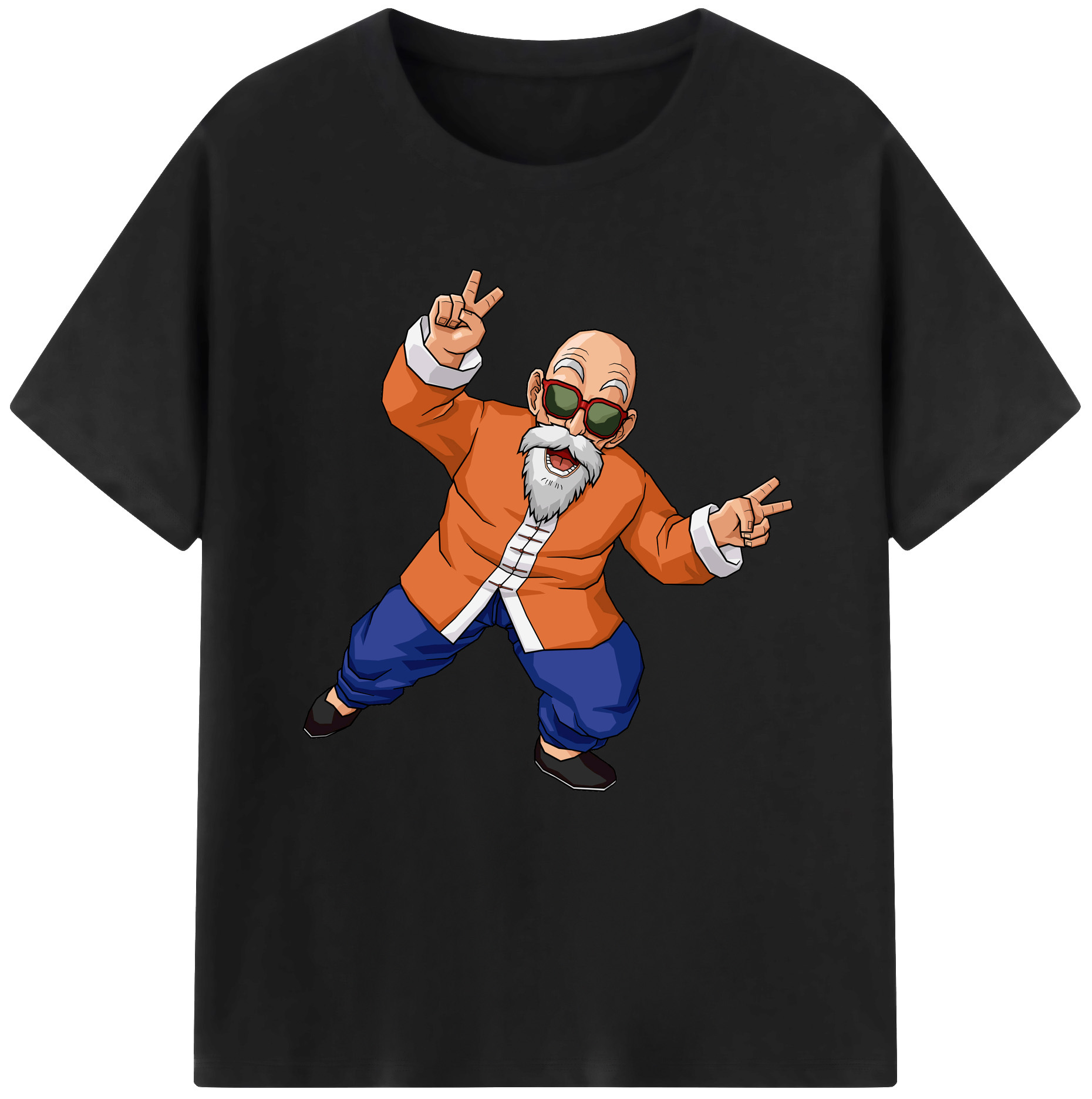 （画像用） ドラゴンボール 亀仙人（かめせんにん） DRAGON BALL Master Roshi Kame Sennin レディースカジュアルプリントTシャツ（綿100％）