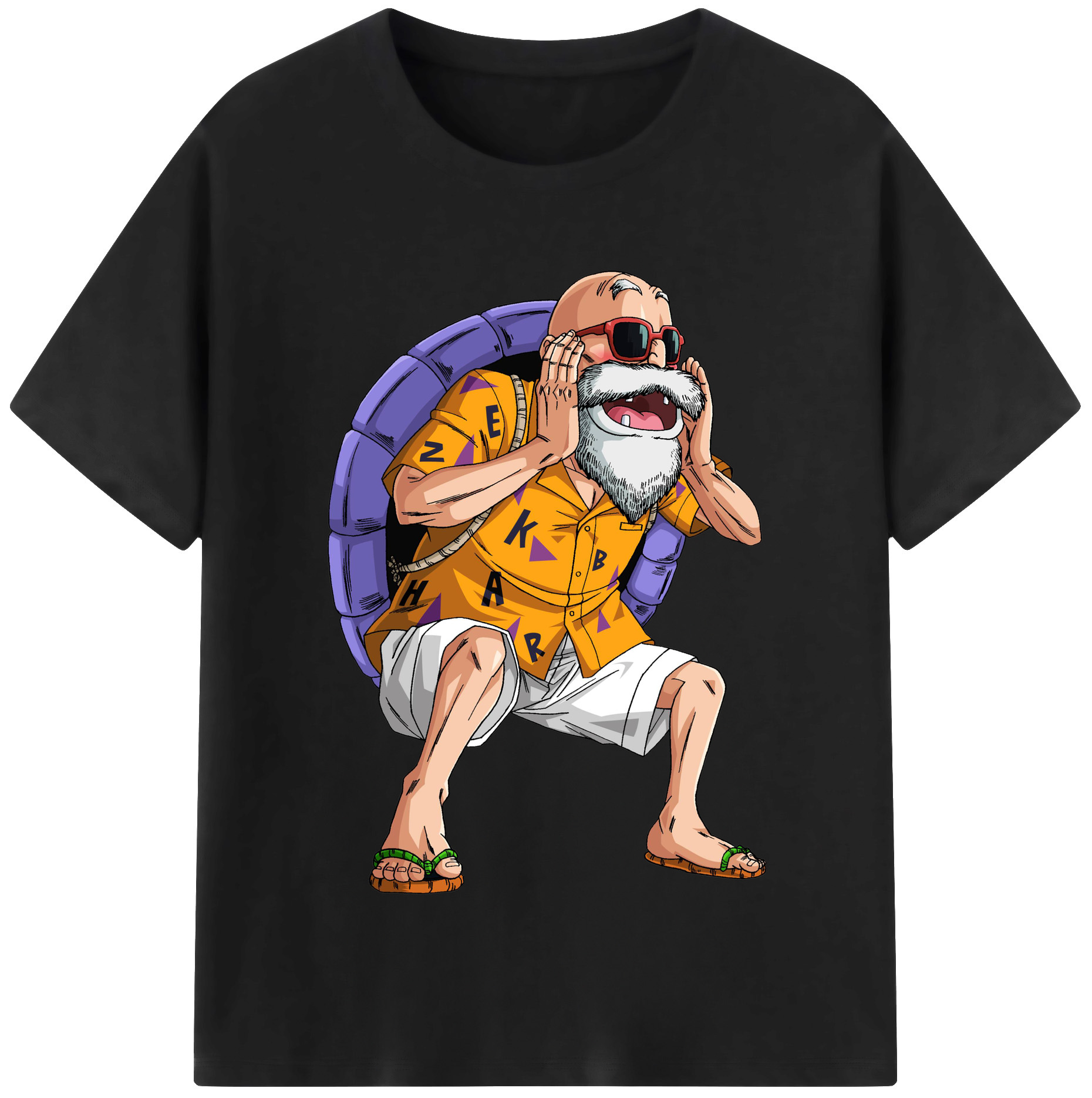 （画像用） ドラゴンボール 亀仙人（かめせんにん） DRAGON BALL Master Roshi Kame Sennin レディースカジュアルプリントTシャツ（綿100％）