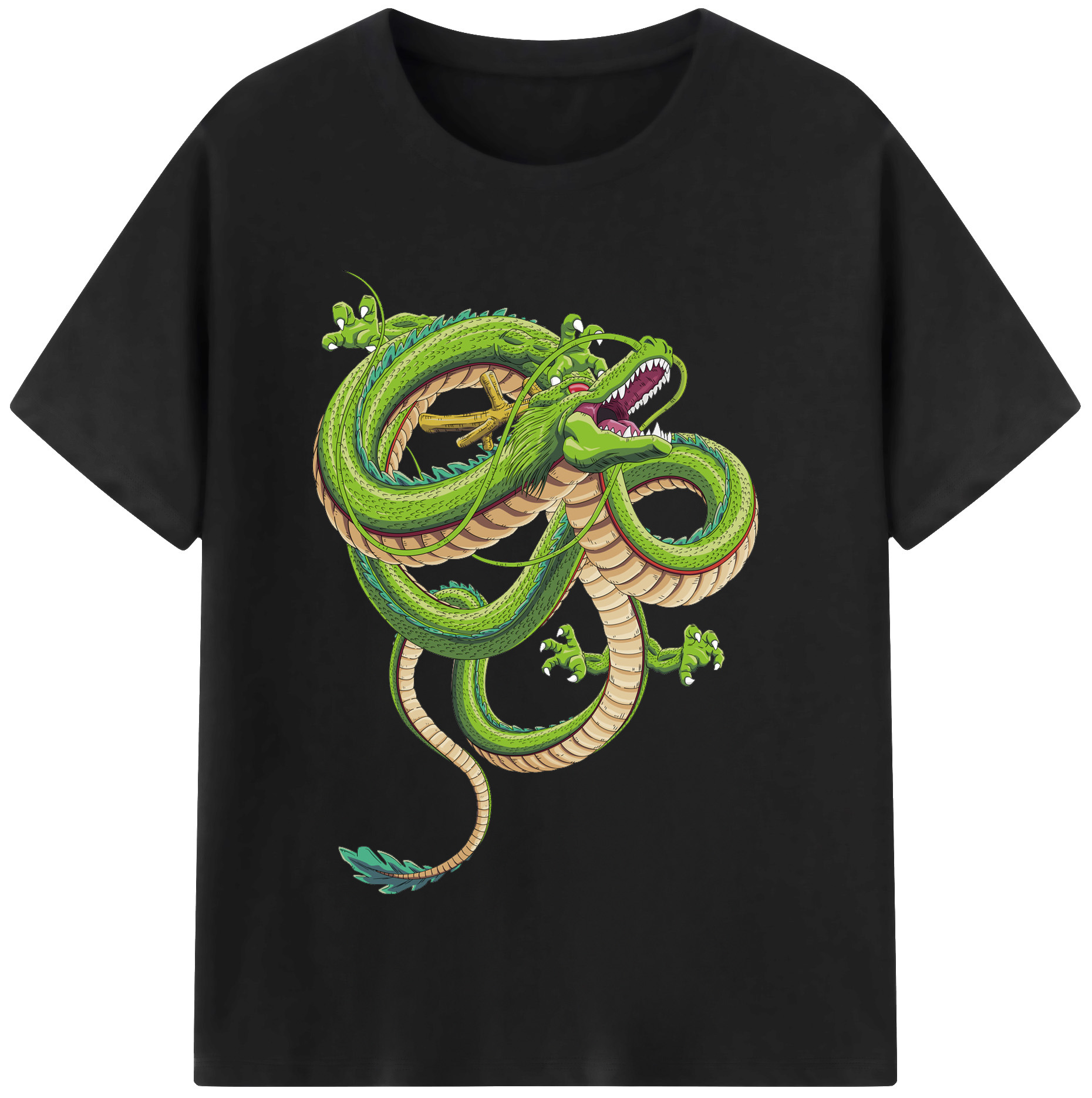 （画像用） ドラゴンボール 神龍 シェンロン DRAGON BALL Shenron レディースカジュアルプリントTシャツ（綿100％）