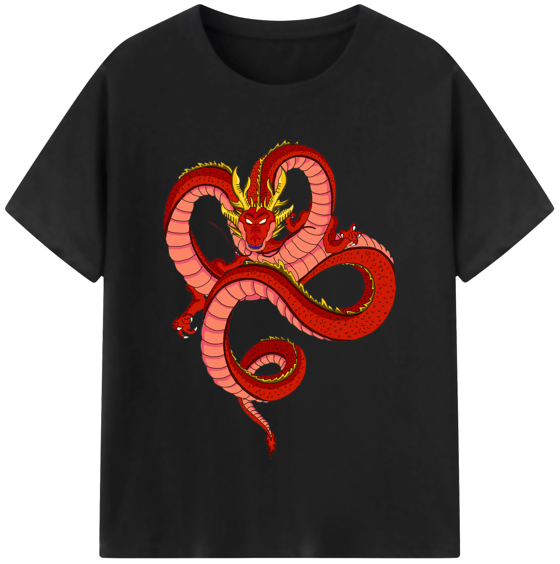 （画像用） ドラゴンボール 神龍 シェンロン DRAGON BALL Shenron レディースカジュアルプリントTシャツ（綿100％）