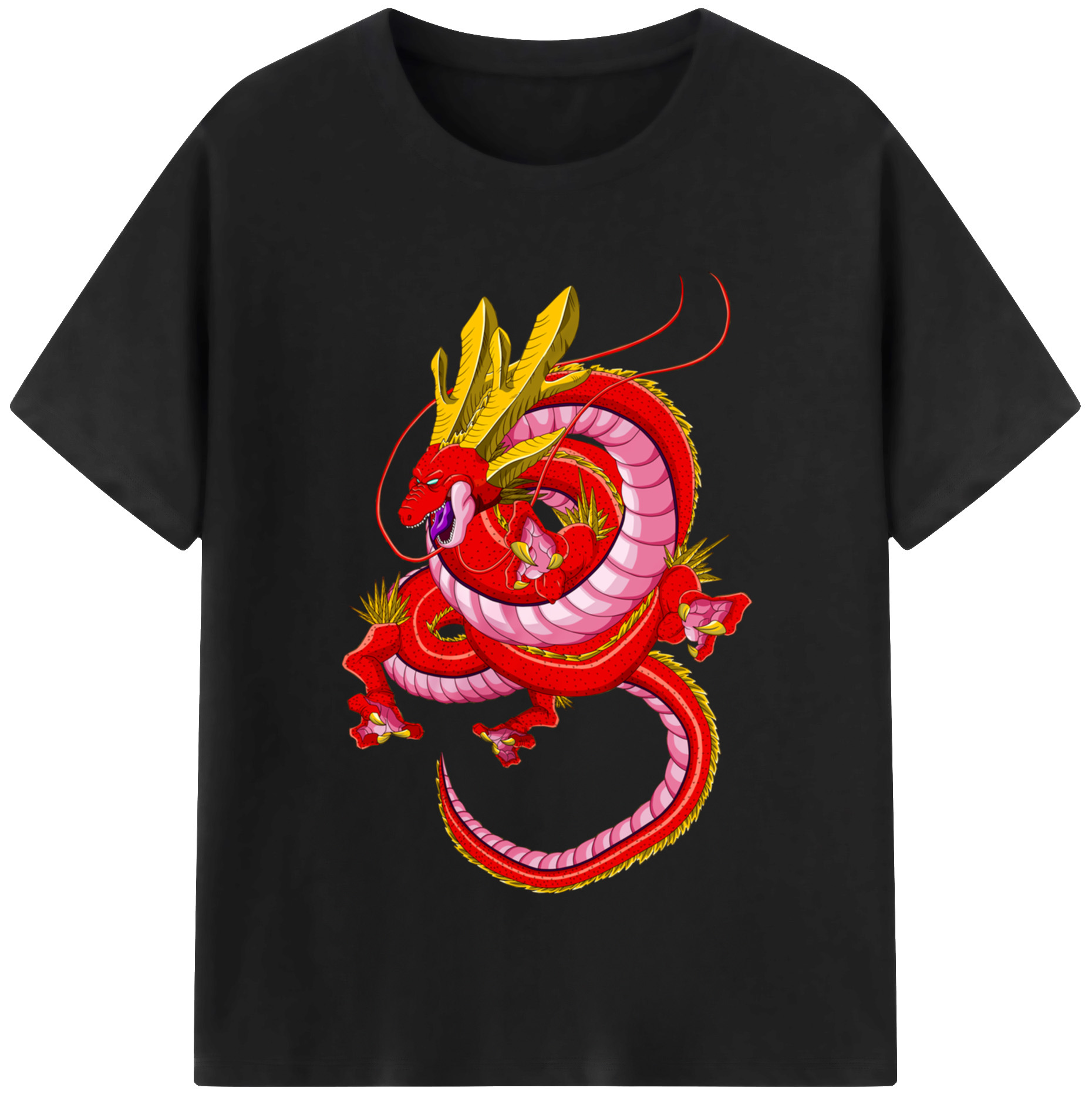 （画像用） ドラゴンボール 神龍 シェンロン DRAGON BALL Shenron レディースカジュアルプリントTシャツ（綿100％）