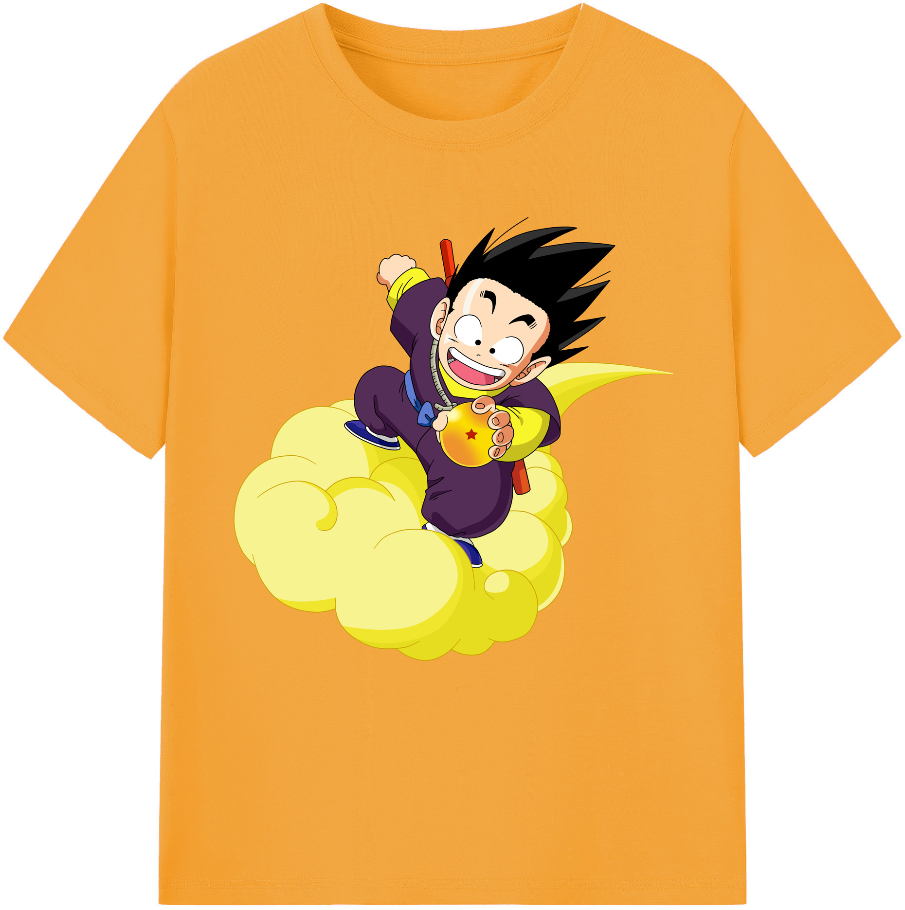 （画像用） ドラゴンボール 孫悟空（そん ごくう）Son Goku カカロット DRAGON BALL Kakarotto レディースカジュアルプリントTシャツ（綿100％）