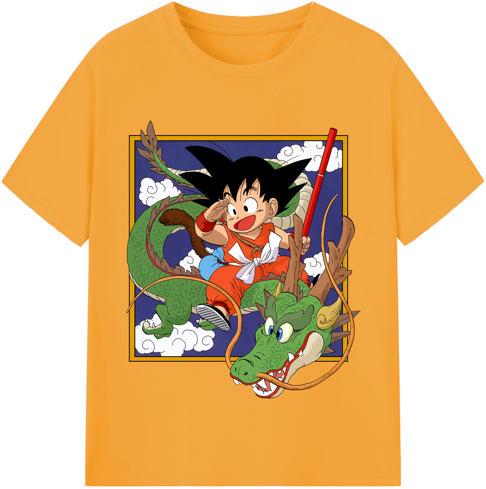 （画像用） ドラゴンボール 孫悟空（そん ごくう）Son Goku カカロット DRAGON BALL Kakarotto レディースカジュアルプリントTシャツ（綿100％）