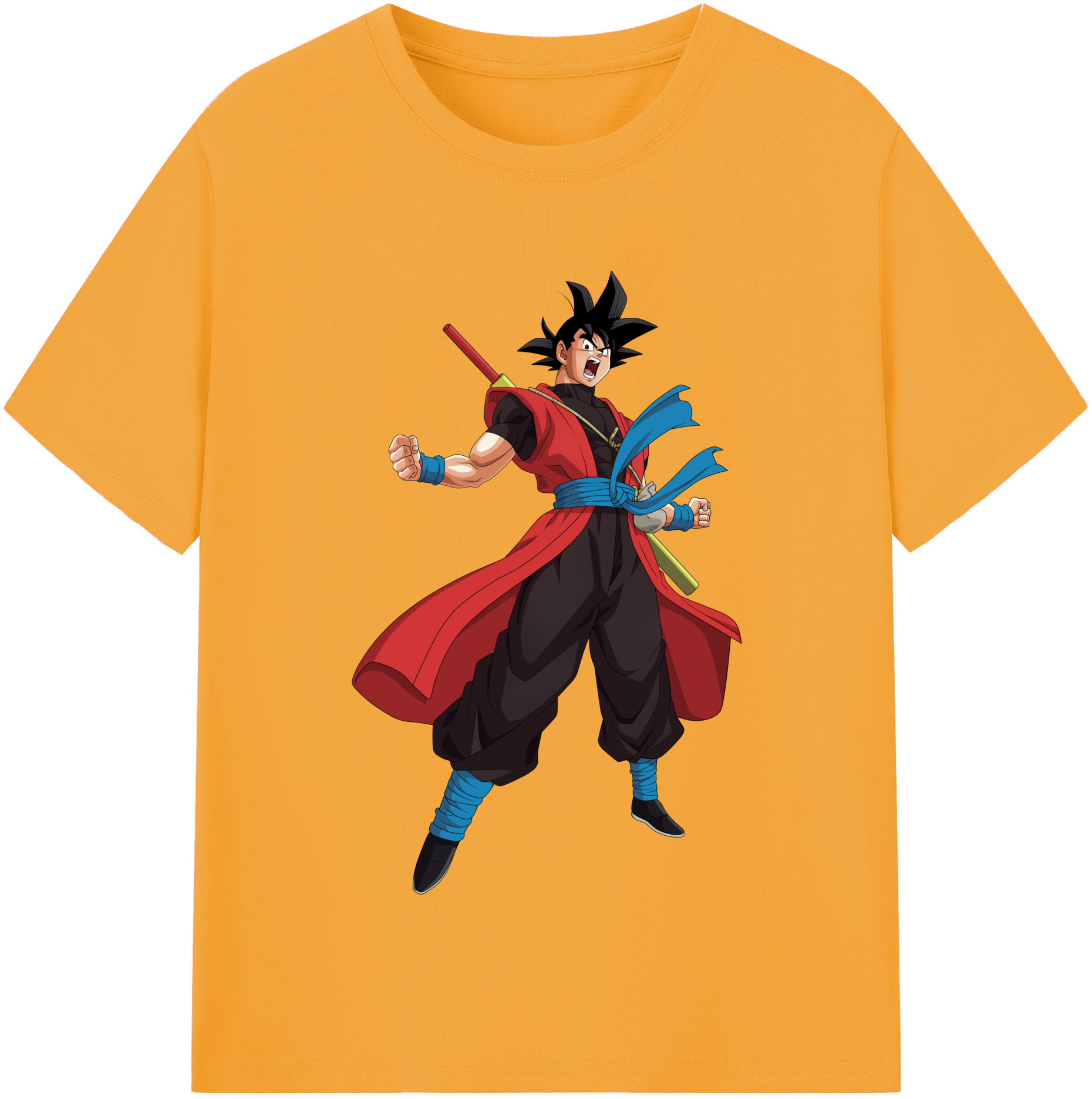 （画像用） ドラゴンボール 孫悟空（そん ごくう）Son Goku カカロット DRAGON BALL Kakarotto レディースカジュアルプリントTシャツ（綿100％）