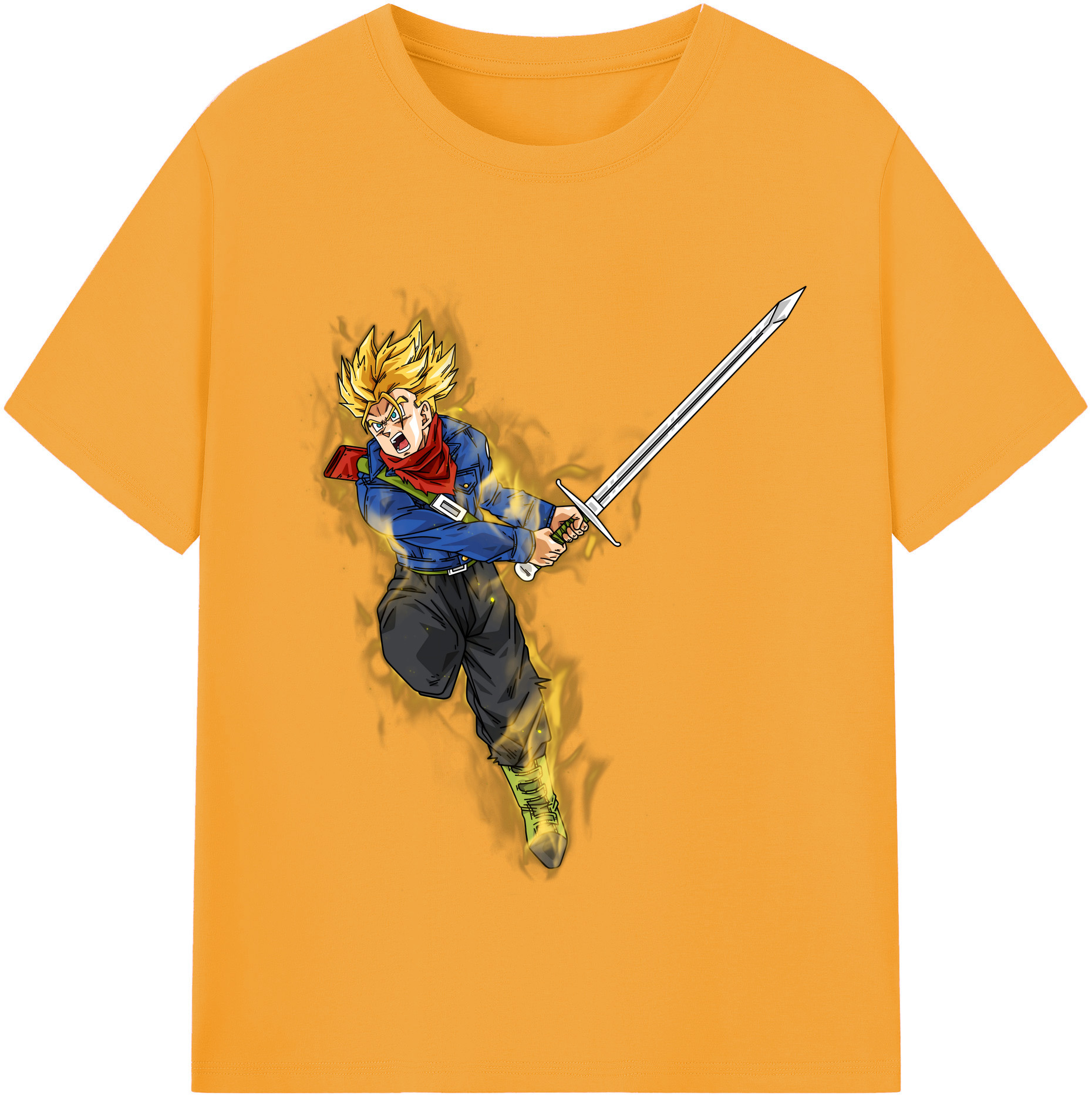 （画像用） ドラゴンボール トランクス（Torankusu）DRAGON BALL Trunks レディースカジュアルプリントTシャツ（綿100％）