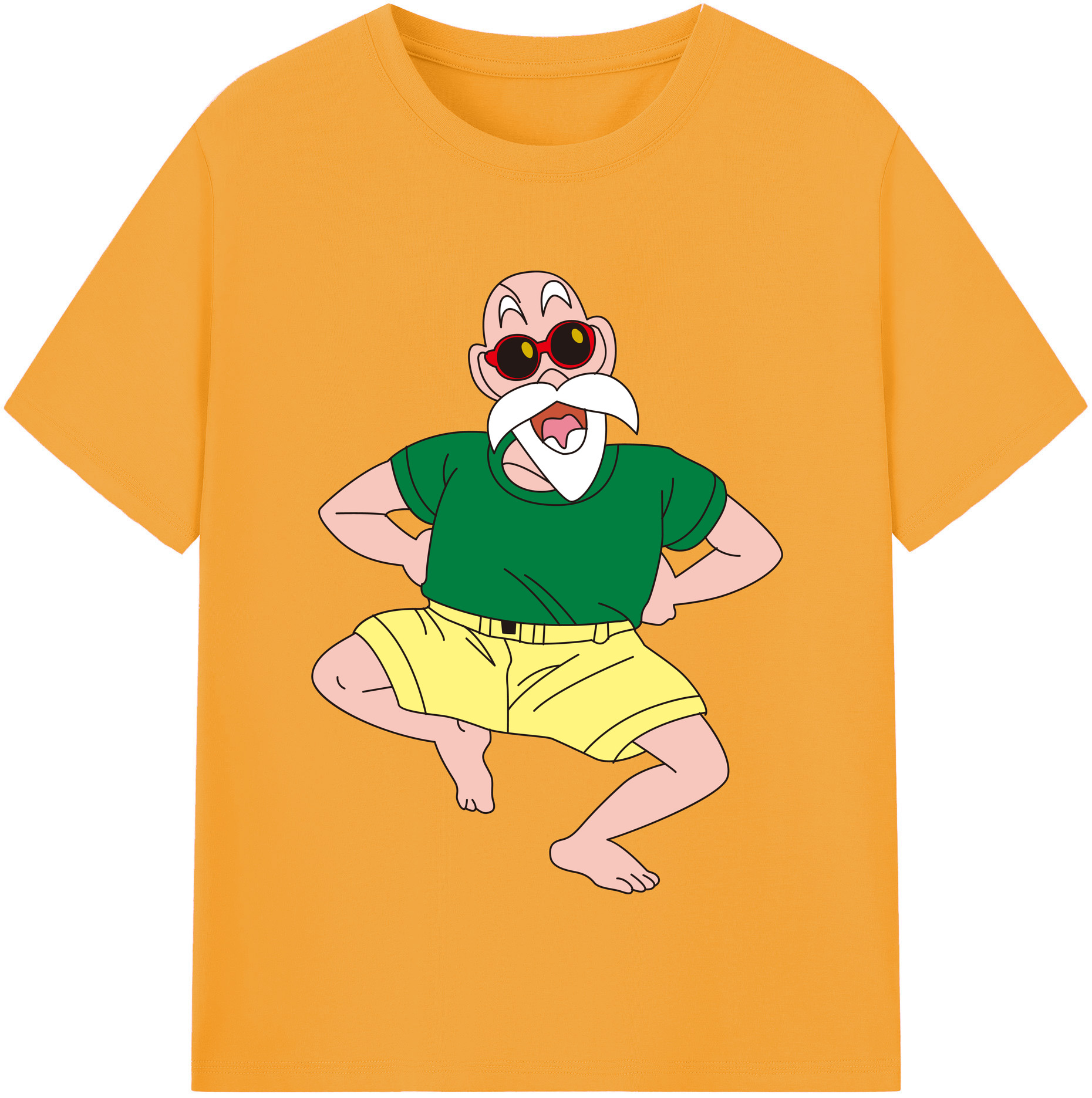 （画像用） ドラゴンボール 亀仙人（かめせんにん） DRAGON BALL Master Roshi Kame Sennin レディースカジュアルプリントTシャツ（綿100％）