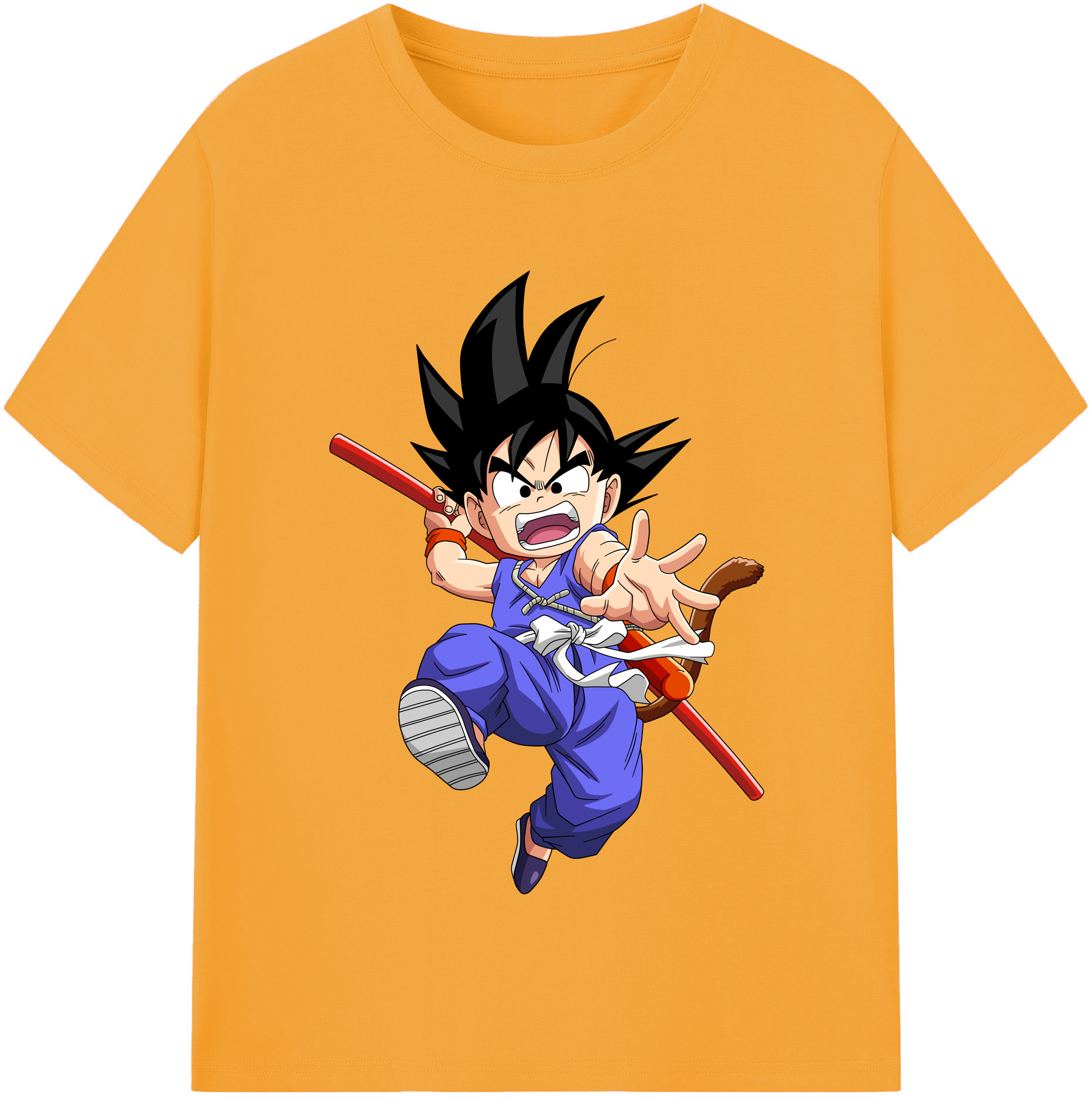 （画像用） ドラゴンボール 孫悟空（そん ごくう）Son Goku カカロット DRAGON BALL Kakarotto レディースカジュアルプリントTシャツ（綿100％）