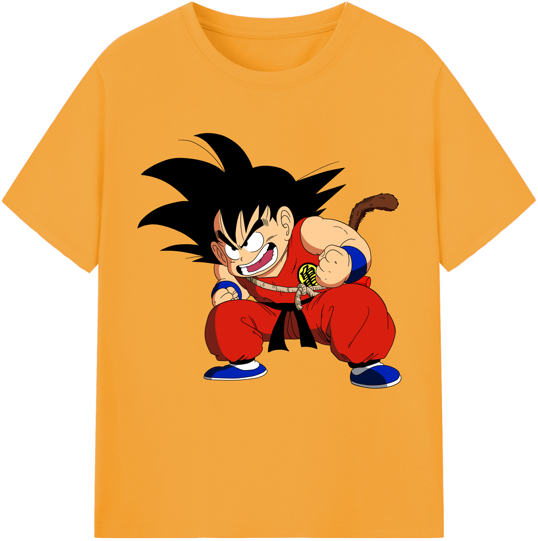 （画像用） ドラゴンボール 孫悟空（そん ごくう）Son Goku カカロット DRAGON BALL Kakarotto レディースカジュアルプリントTシャツ（綿100％）