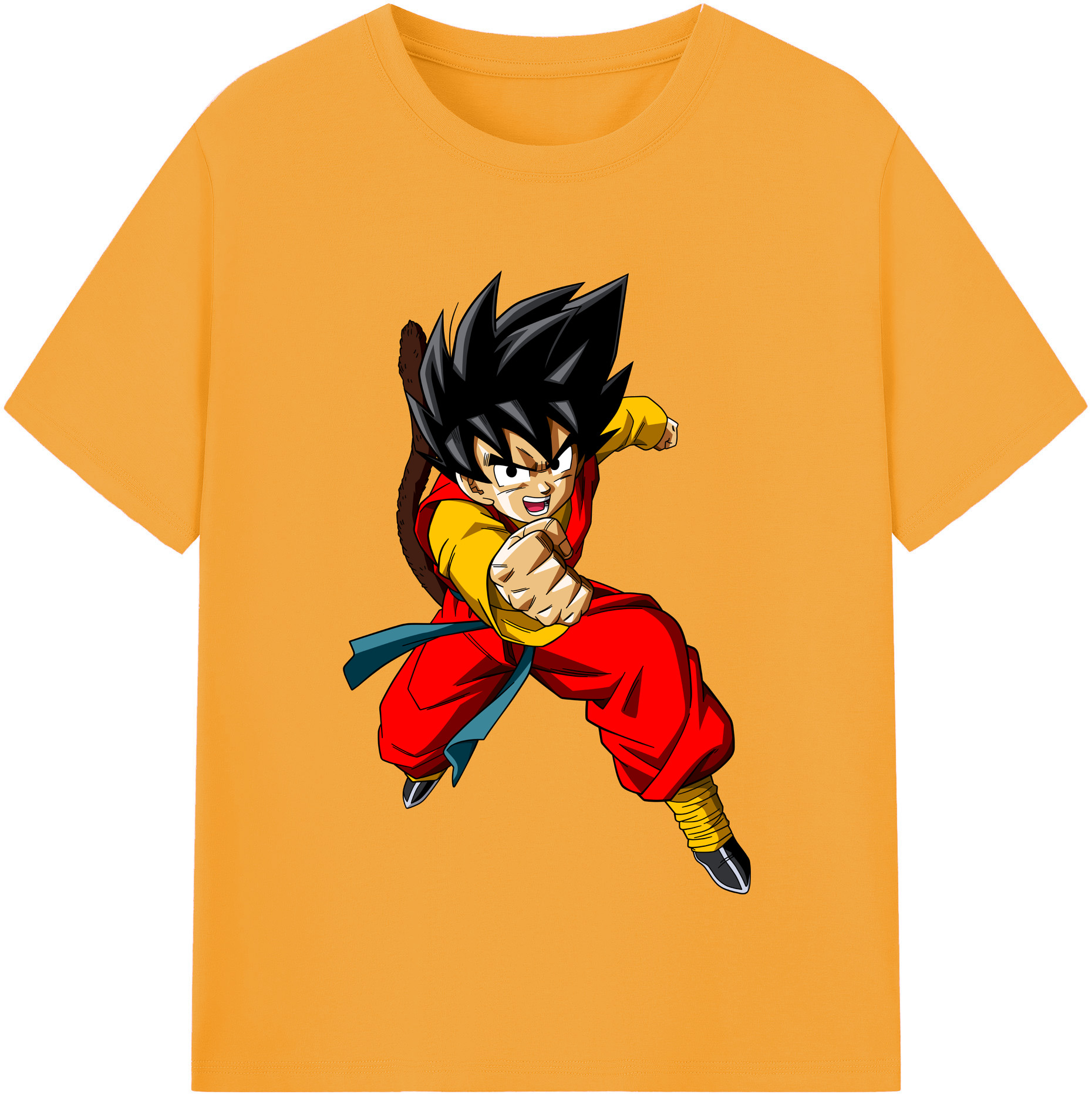 （画像用） ドラゴンボール 孫悟空（そん ごくう）Son Goku カカロット DRAGON BALL Kakarotto レディースカジュアルプリントTシャツ（綿100％）