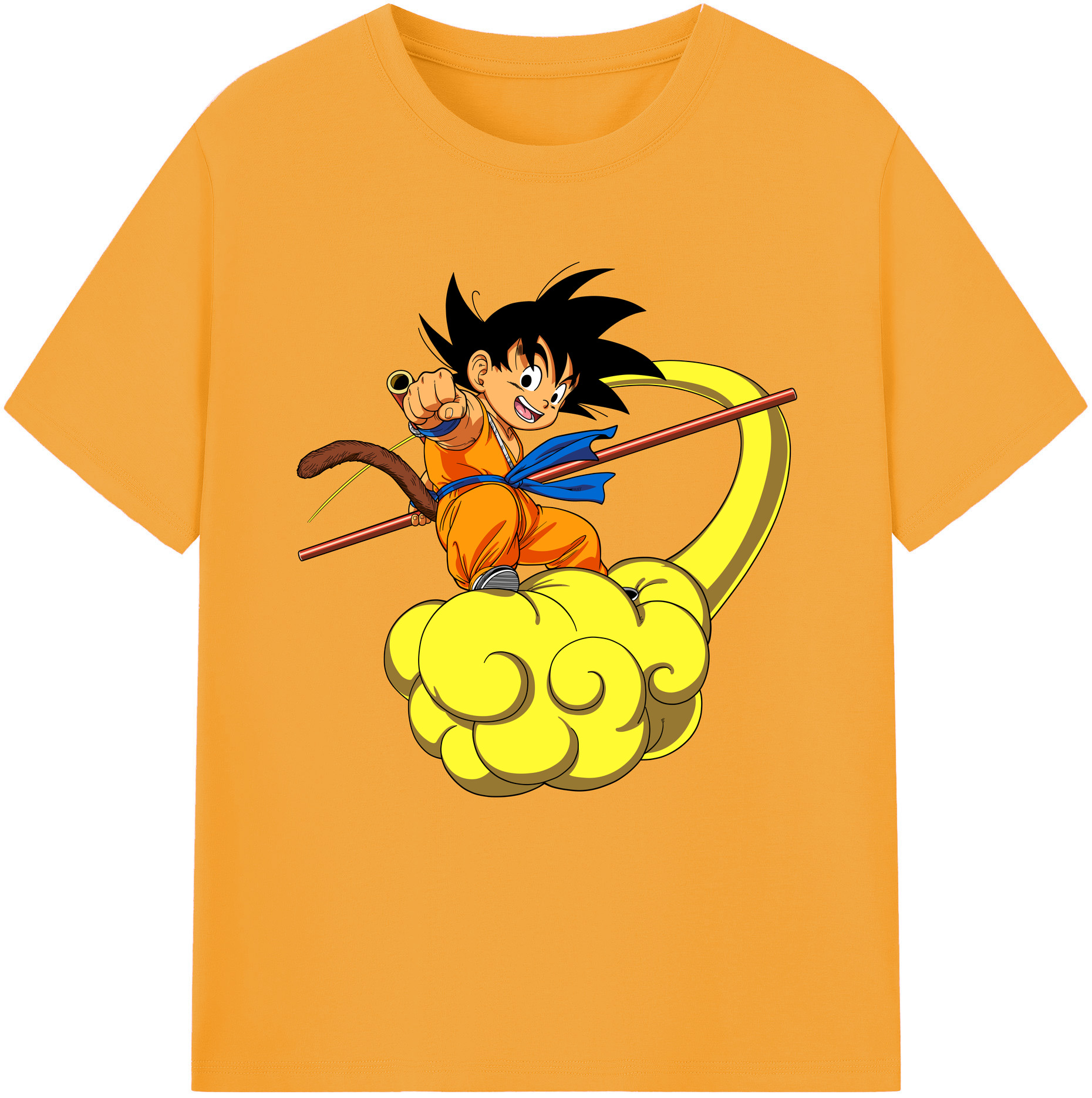 （画像用） ドラゴンボール 孫悟空（そん ごくう）Son Goku カカロット DRAGON BALL Kakarotto レディースカジュアルプリントTシャツ（綿100％）