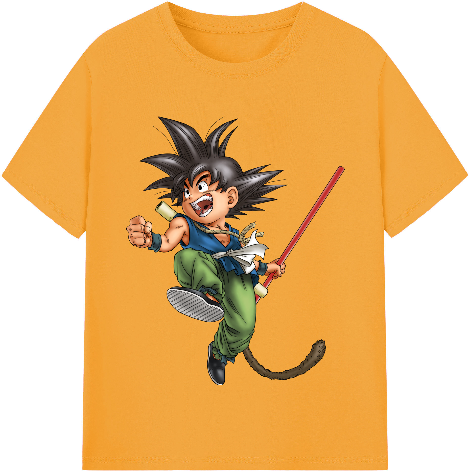 （画像用） ドラゴンボール 孫悟空（そん ごくう）Son Goku カカロット DRAGON BALL Kakarotto レディースカジュアルプリントTシャツ（綿100％）