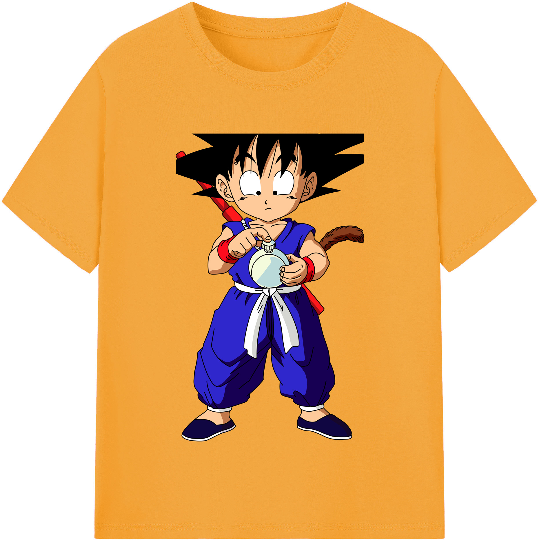 （画像用） ドラゴンボール 孫悟空（そん ごくう）Son Goku カカロット DRAGON BALL Kakarotto レディースカジュアルプリントTシャツ（綿100％）
