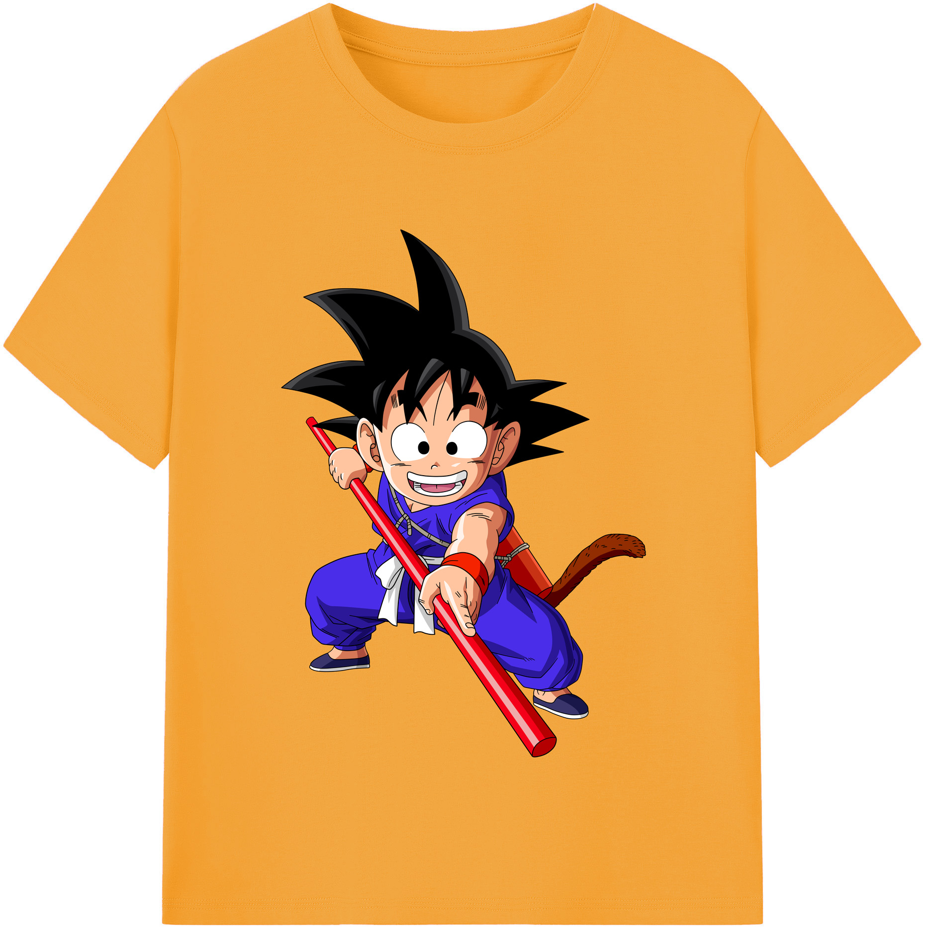 （画像用） ドラゴンボール 孫悟空（そん ごくう）Son Goku カカロット DRAGON BALL Kakarotto レディースカジュアルプリントTシャツ（綿100％）