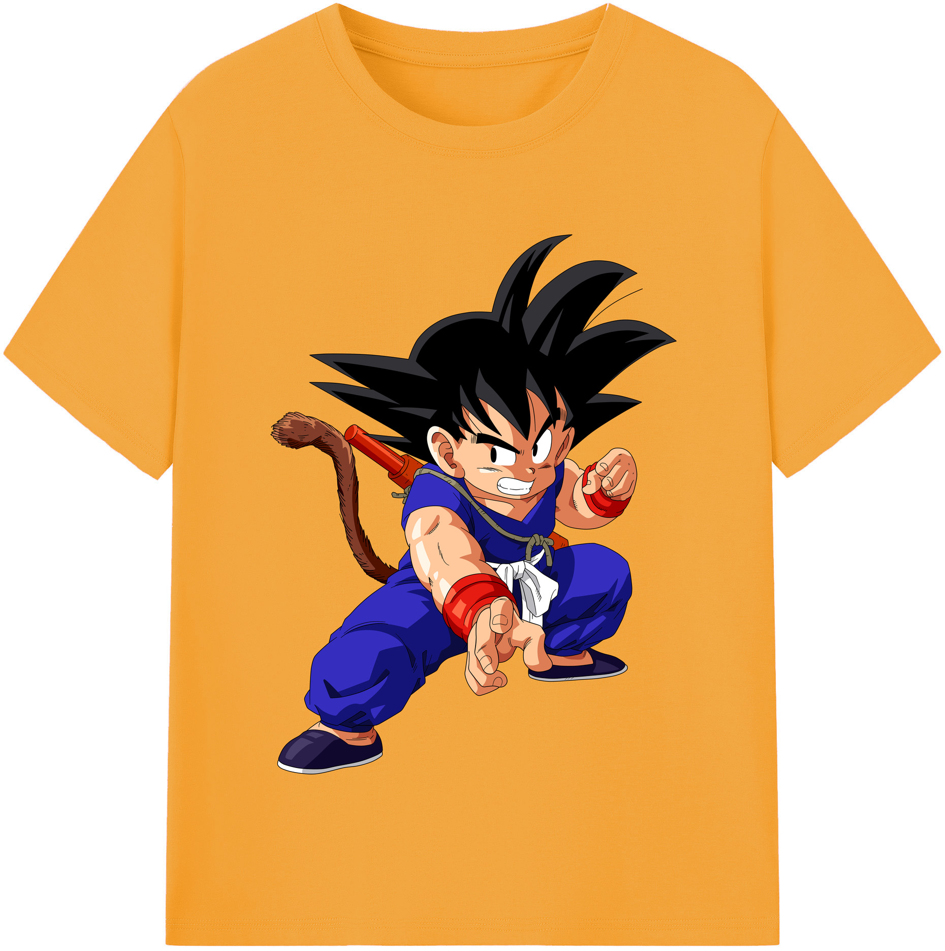 （画像用） ドラゴンボール 孫悟空（そん ごくう）Son Goku カカロット DRAGON BALL Kakarotto レディースカジュアルプリントTシャツ（綿100％）