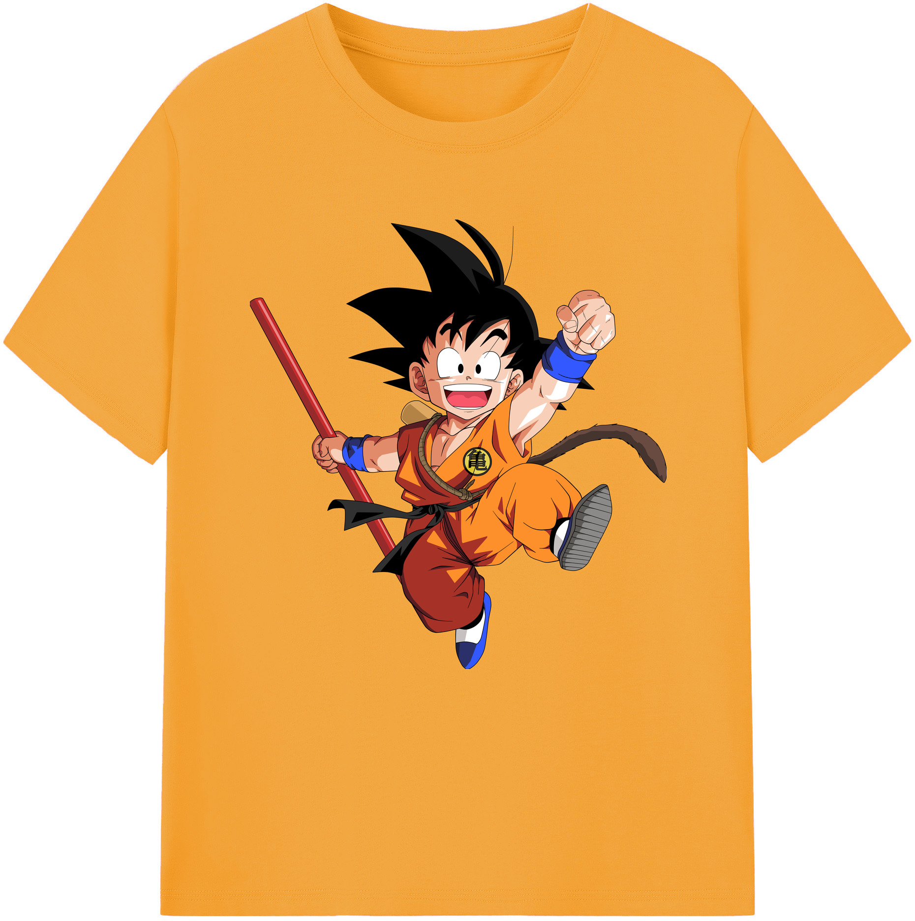 （画像用） ドラゴンボール 孫悟空（そん ごくう）Son Goku カカロット DRAGON BALL Kakarotto レディースカジュアルプリントTシャツ（綿100％）