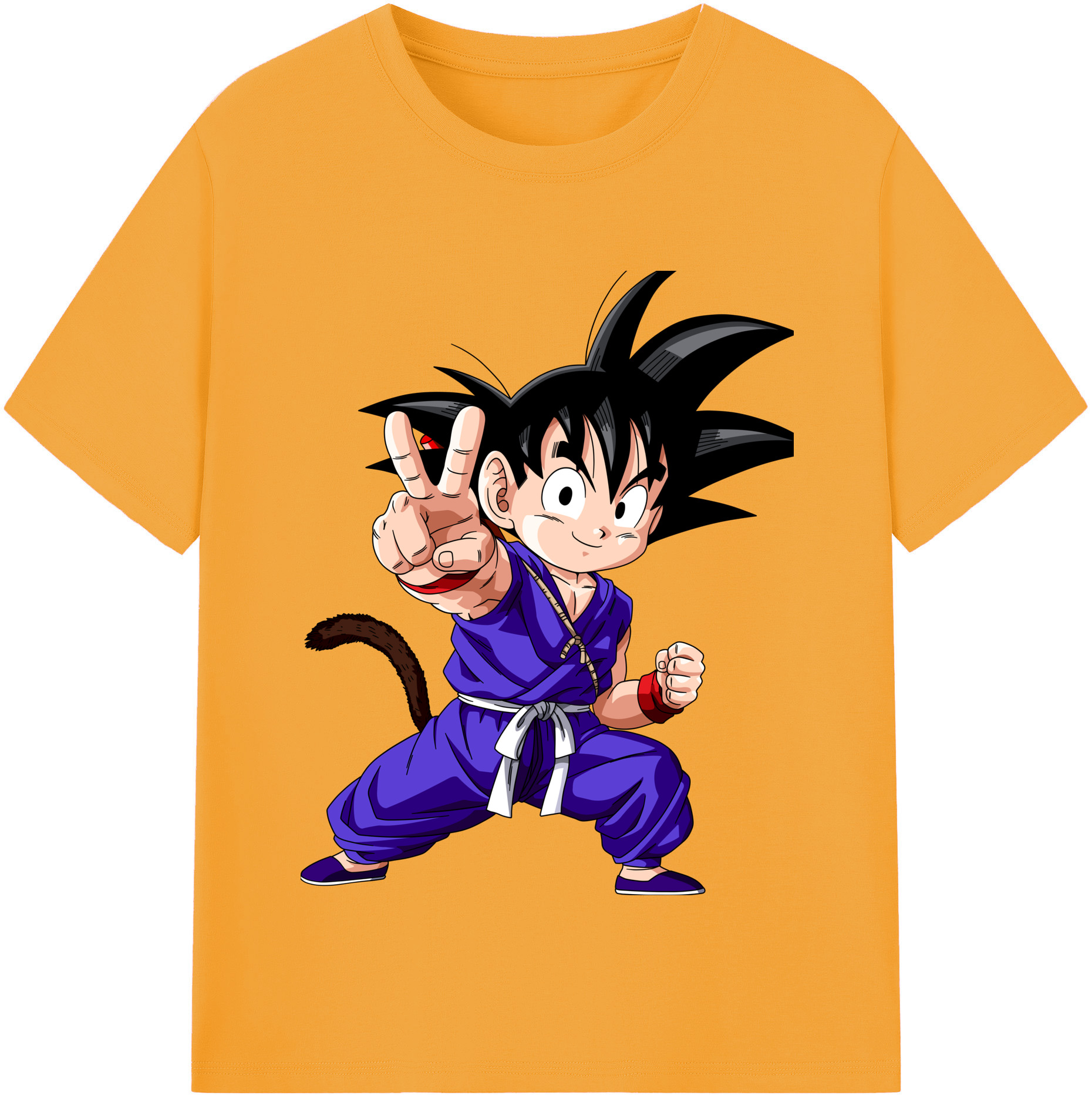 （画像用） ドラゴンボール 孫悟空（そん ごくう）Son Goku カカロット DRAGON BALL Kakarotto レディースカジュアルプリントTシャツ（綿100％）