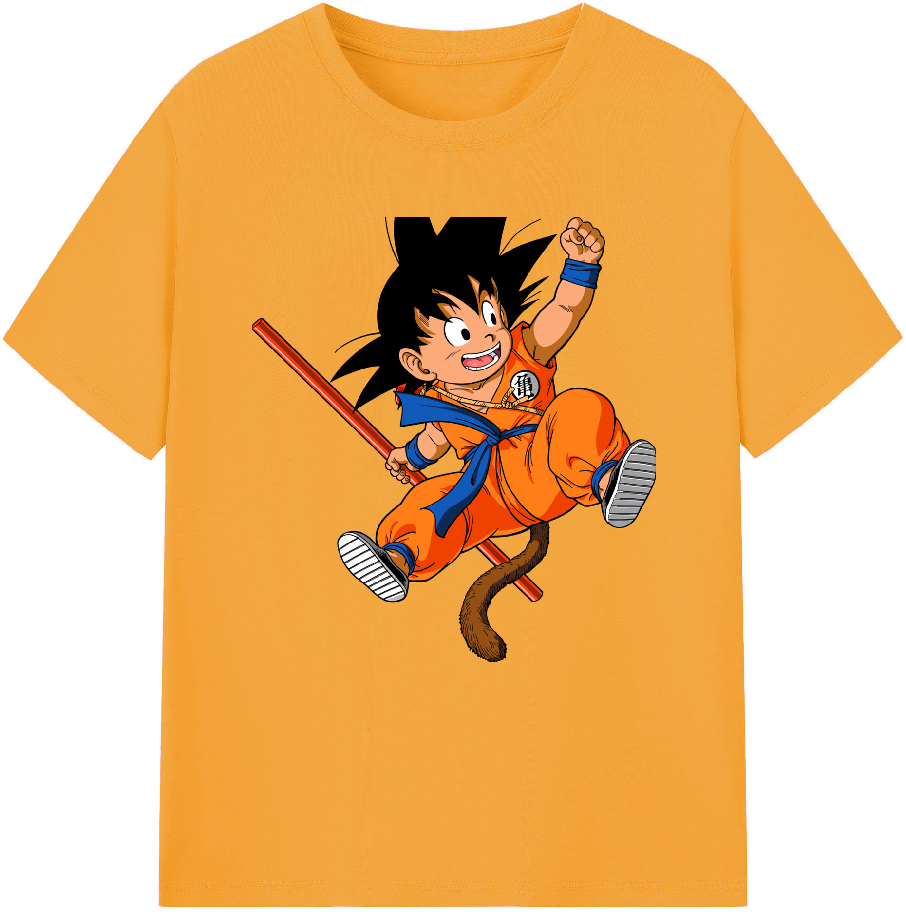 （画像用） ドラゴンボール 孫悟空（そん ごくう）Son Goku カカロット DRAGON BALL Kakarotto レディースカジュアルプリントTシャツ（綿100％）
