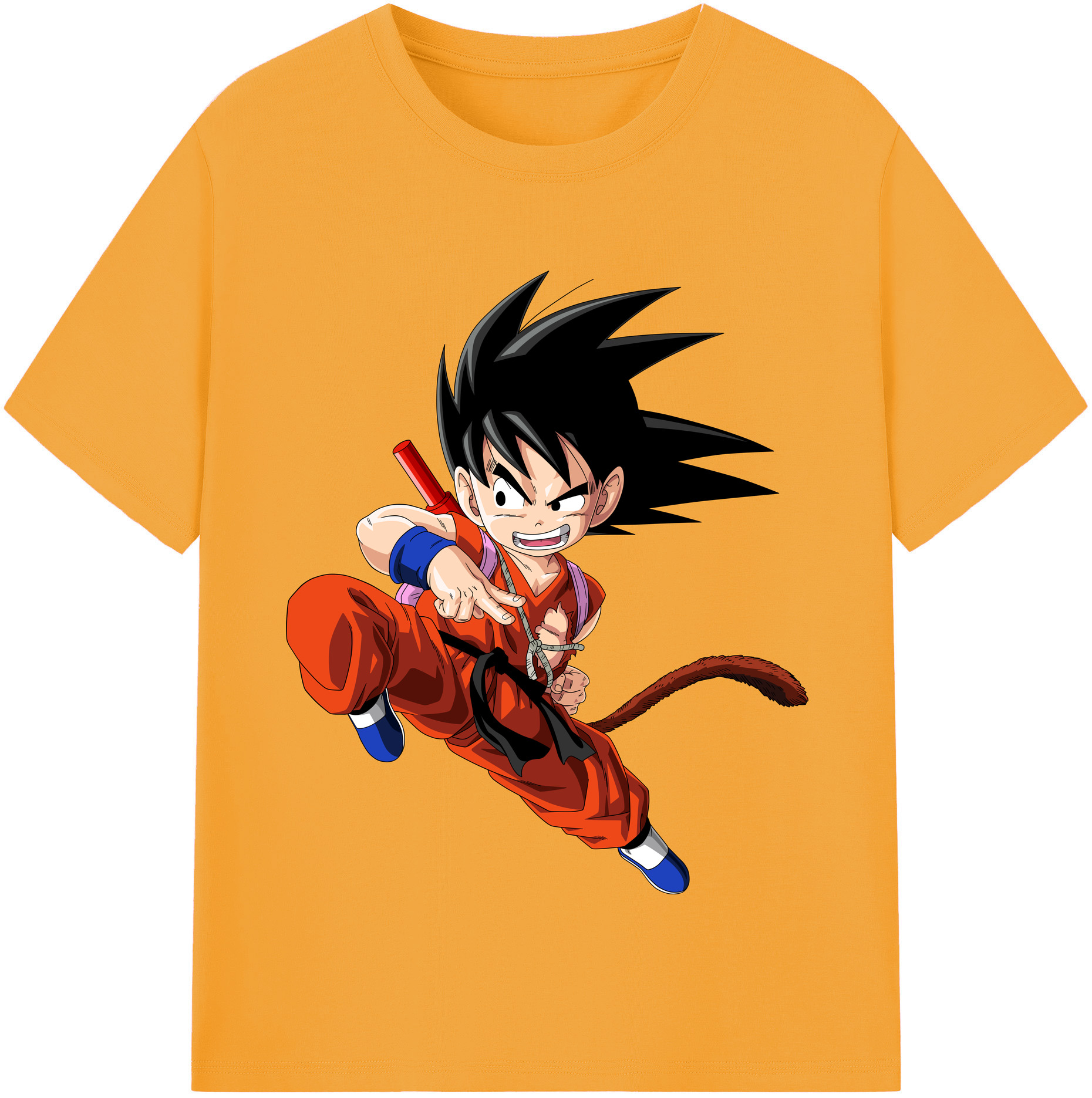 （画像用） ドラゴンボール 孫悟空（そん ごくう）Son Goku カカロット DRAGON BALL Kakarotto レディースカジュアルプリントTシャツ（綿100％）
