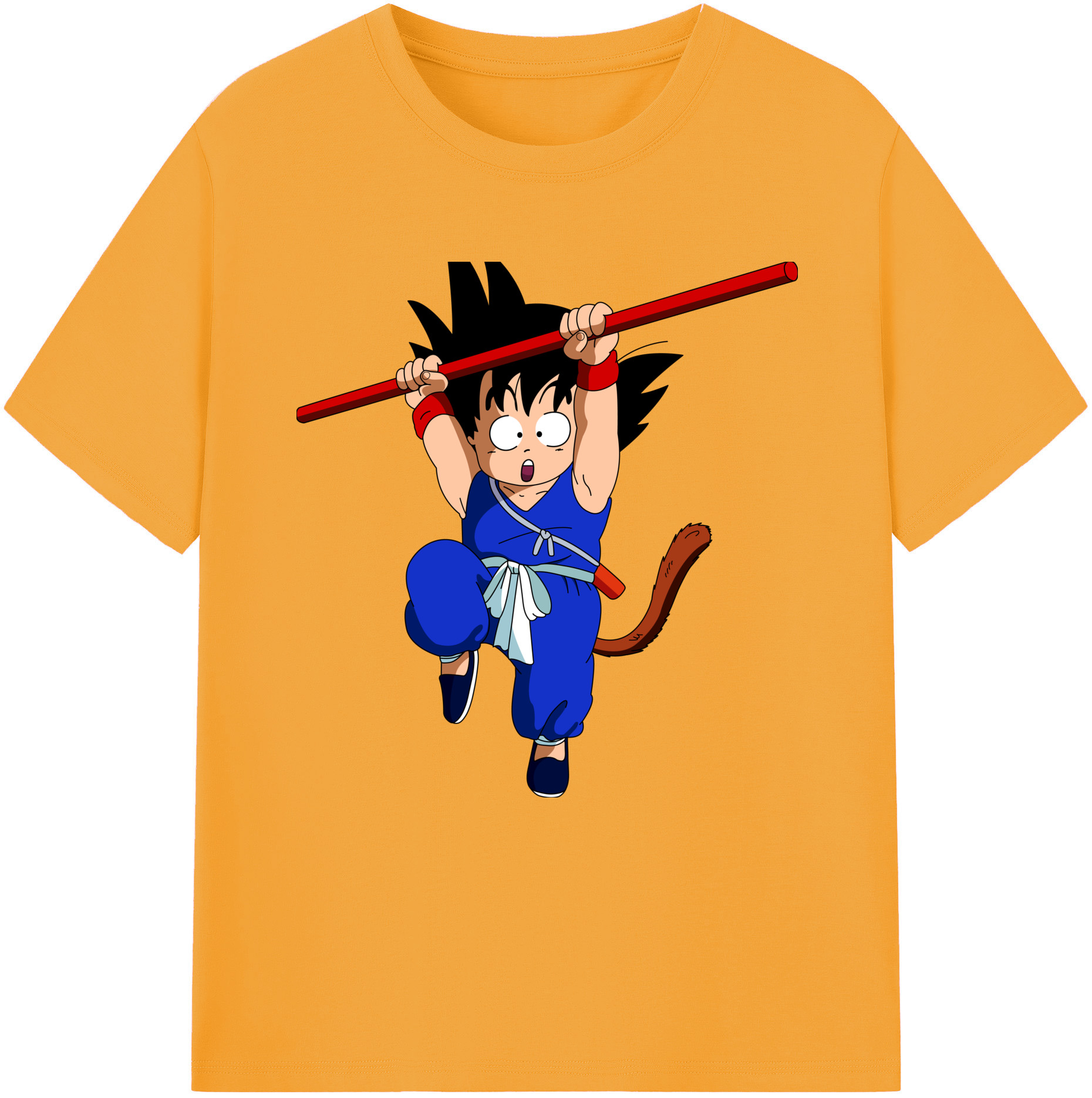 （画像用） ドラゴンボール 孫悟空（そん ごくう）Son Goku カカロット DRAGON BALL Kakarotto レディースカジュアルプリントTシャツ（綿100％）