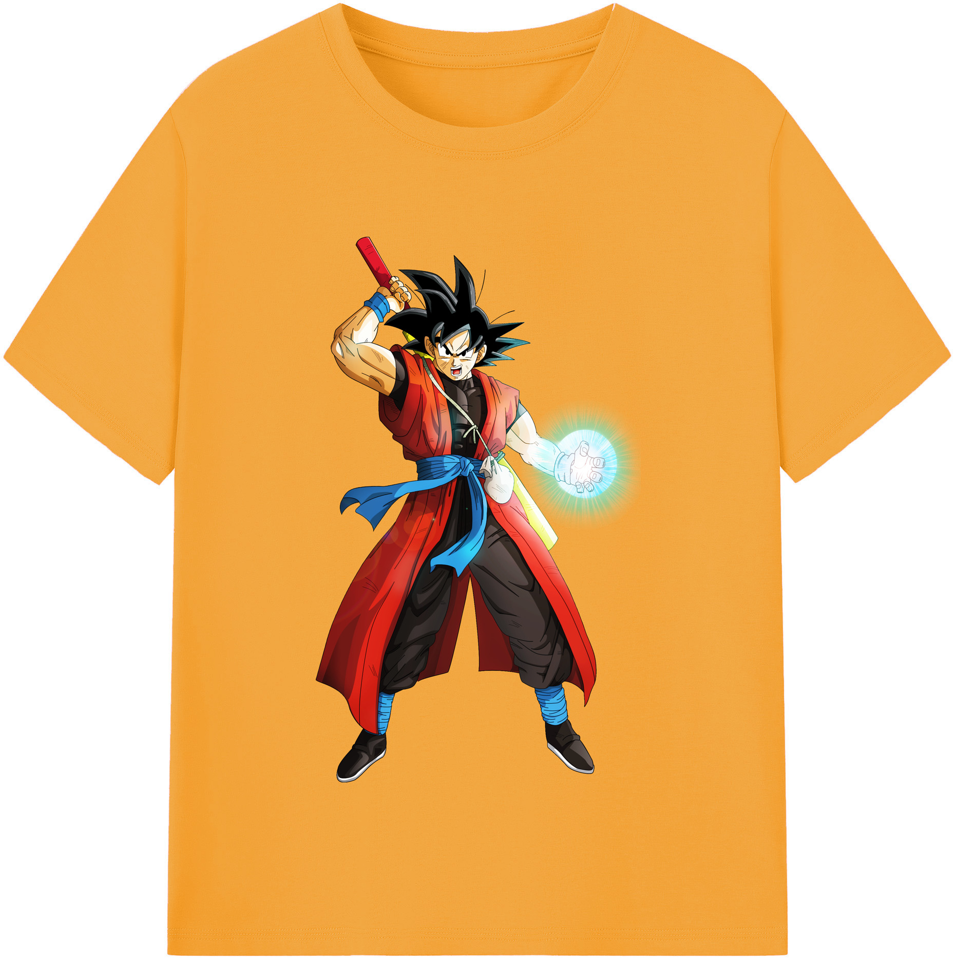 （画像用） ドラゴンボール 孫悟空（そん ごくう）Son Goku カカロット DRAGON BALL Kakarotto レディースカジュアルプリントTシャツ（綿100％）