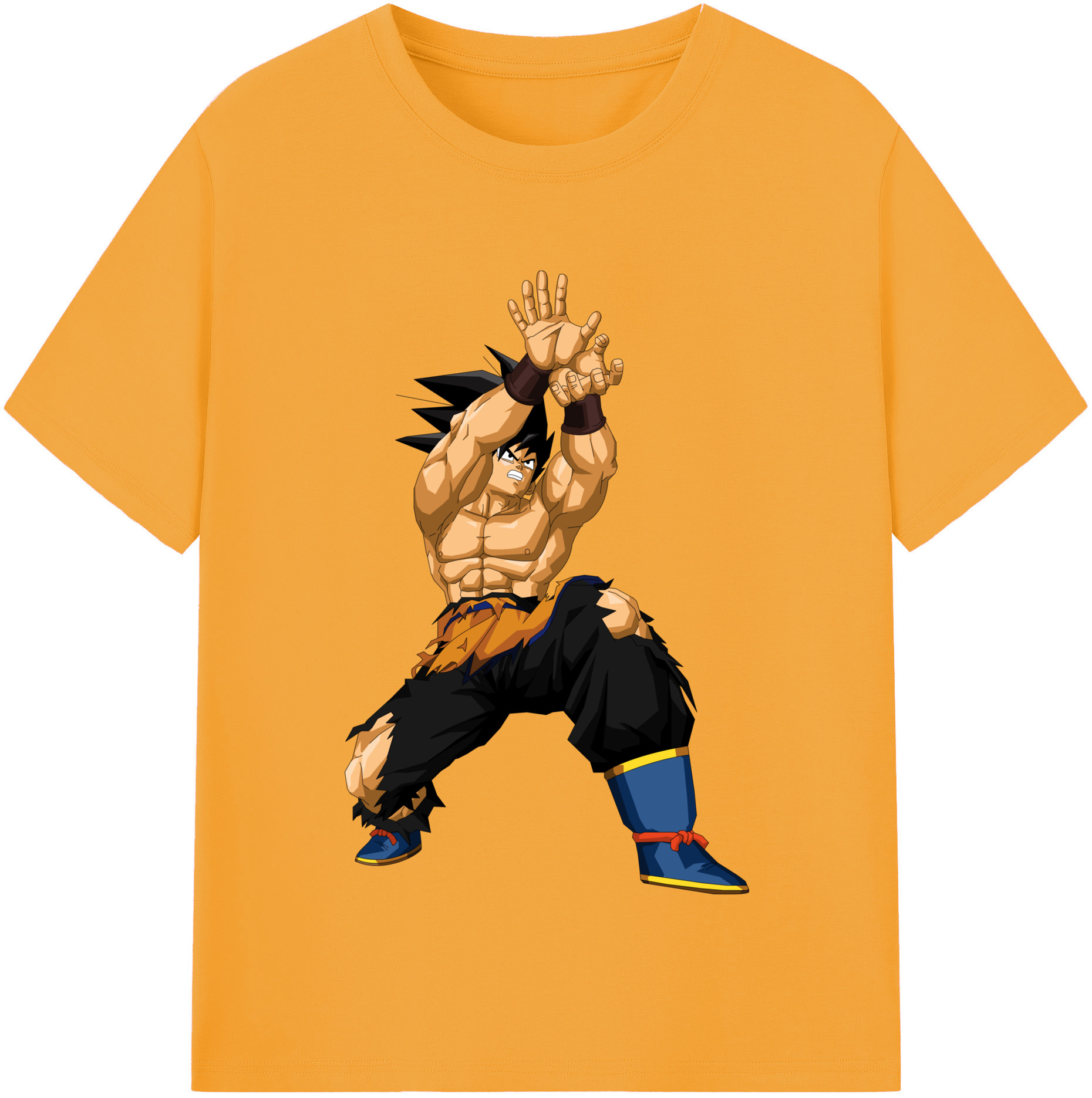 （画像用） ドラゴンボール 孫悟空（そん ごくう）Son Goku カカロット DRAGON BALL Kakarotto レディースカジュアルプリントTシャツ（綿100％）