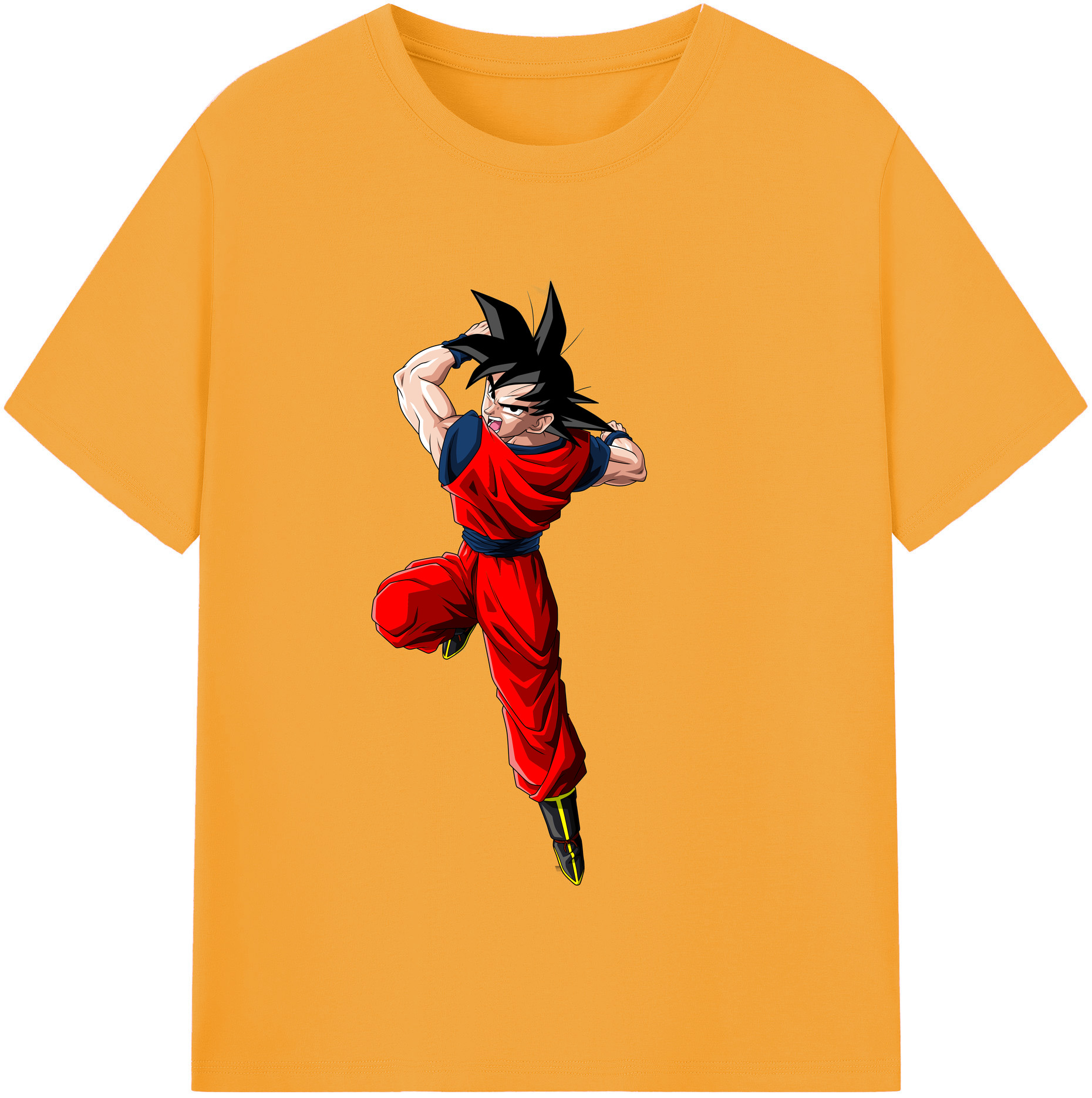 （画像用） ドラゴンボール 孫悟空（そん ごくう）Son Goku カカロット DRAGON BALL Kakarotto レディースカジュアルプリントTシャツ（綿100％）
