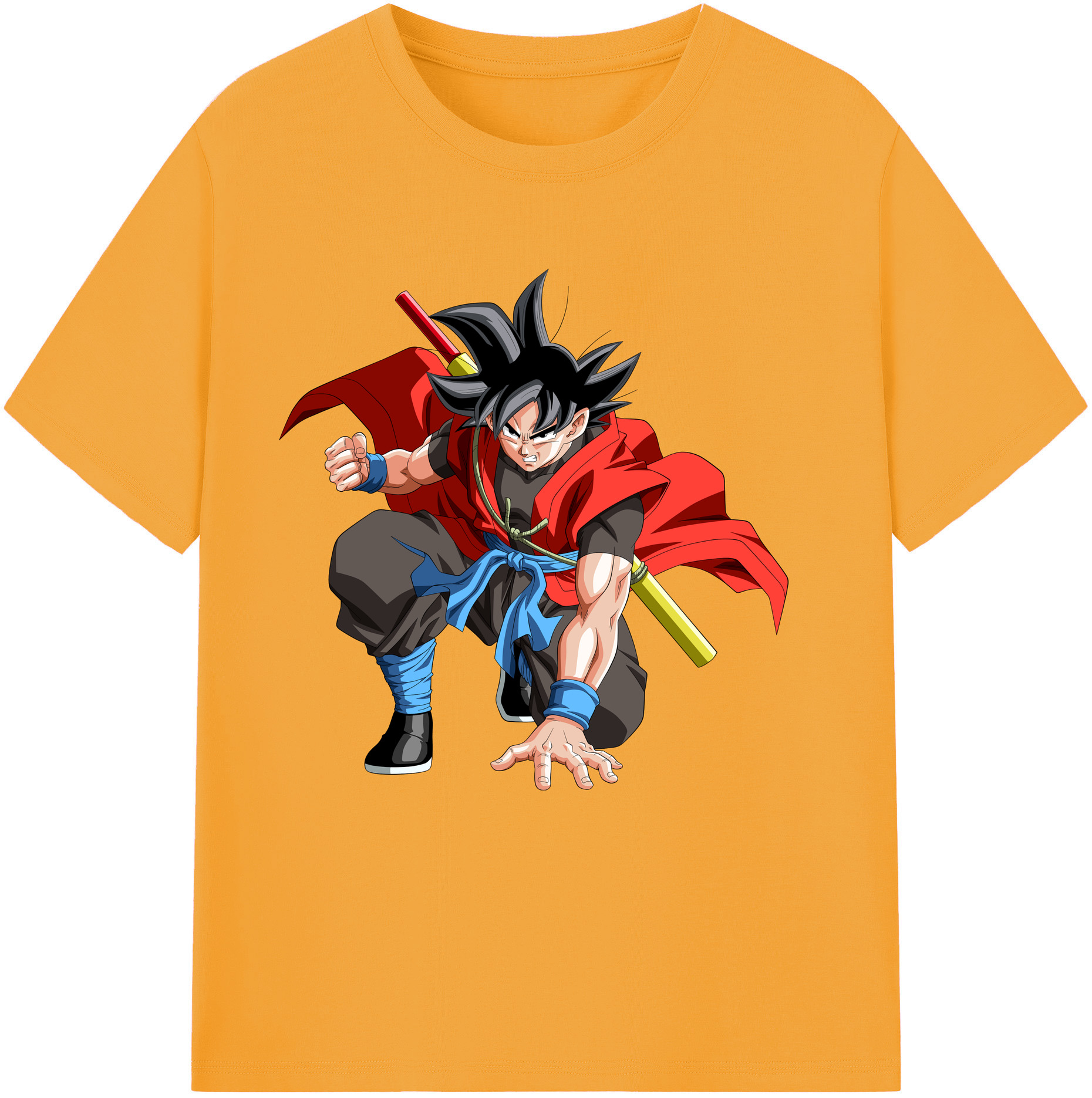 （画像用） ドラゴンボール 孫悟空（そん ごくう）Son Goku カカロット DRAGON BALL Kakarotto レディースカジュアルプリントTシャツ（綿100％）