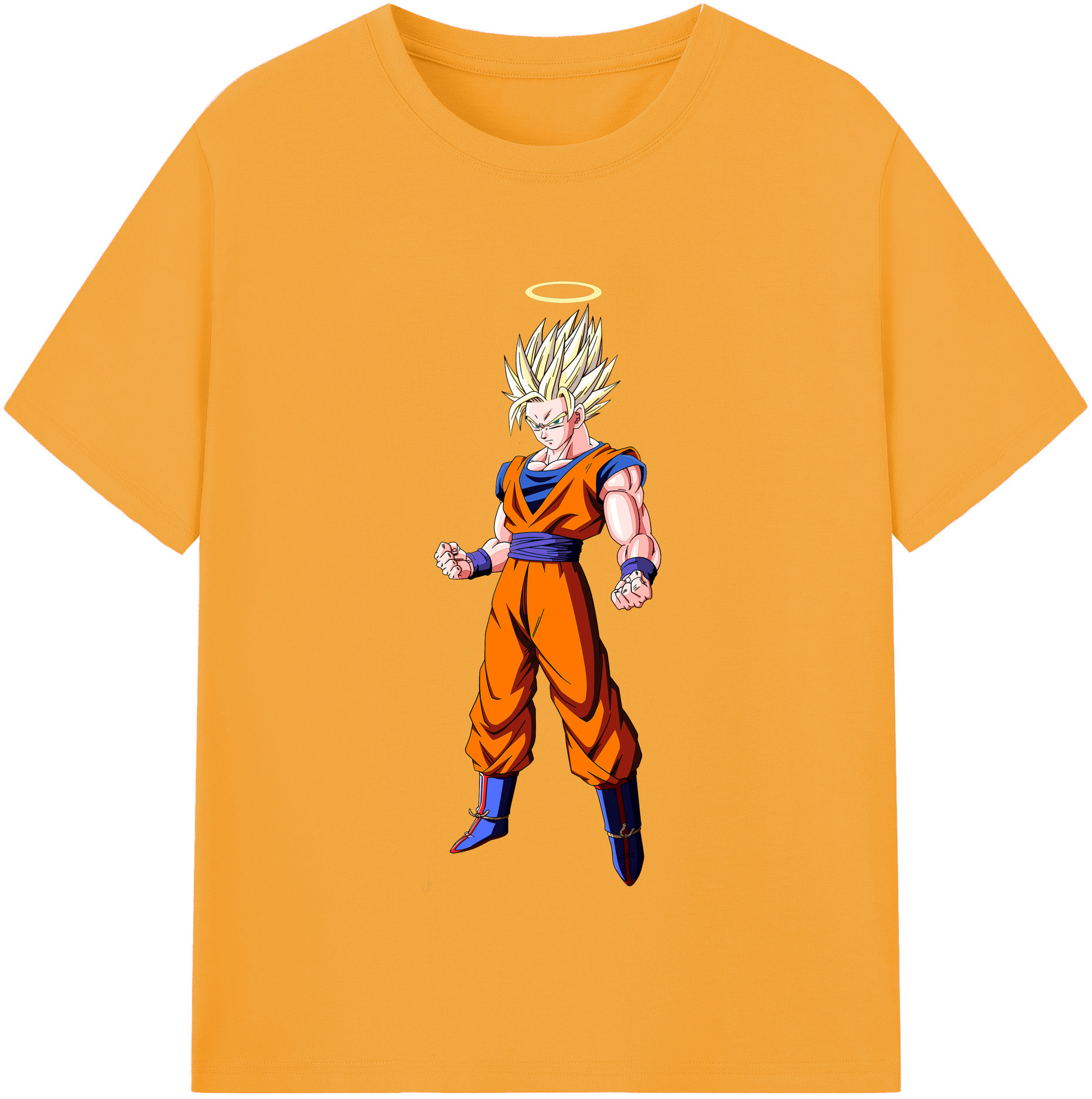 （画像用） ドラゴンボール 孫悟空（そん ごくう）Son Goku カカロット DRAGON BALL Kakarotto レディースカジュアルプリントTシャツ（綿100％）