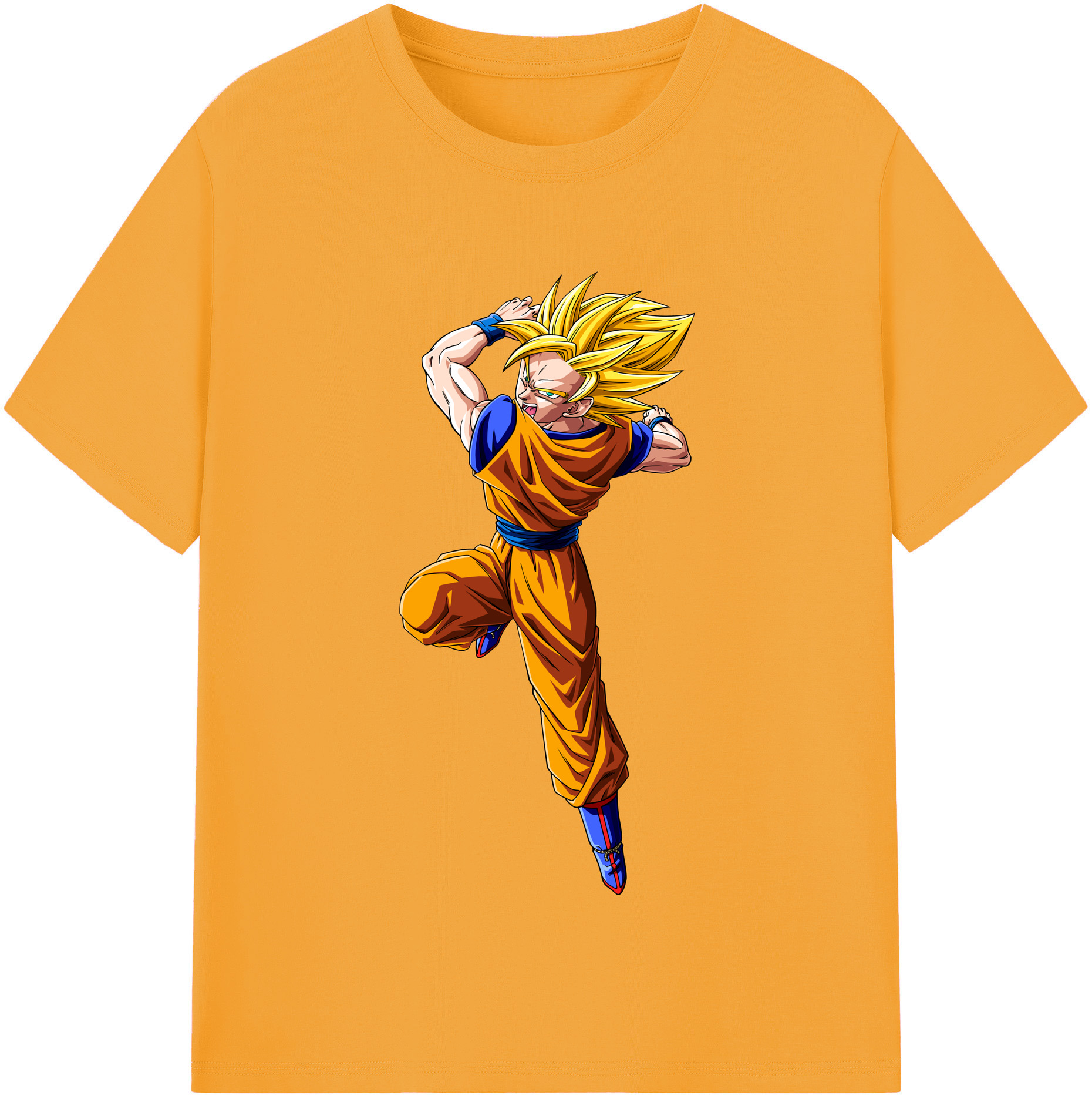 （画像用） ドラゴンボール 孫悟空（そん ごくう）Son Goku カカロット DRAGON BALL Kakarotto レディースカジュアルプリントTシャツ（綿100％）