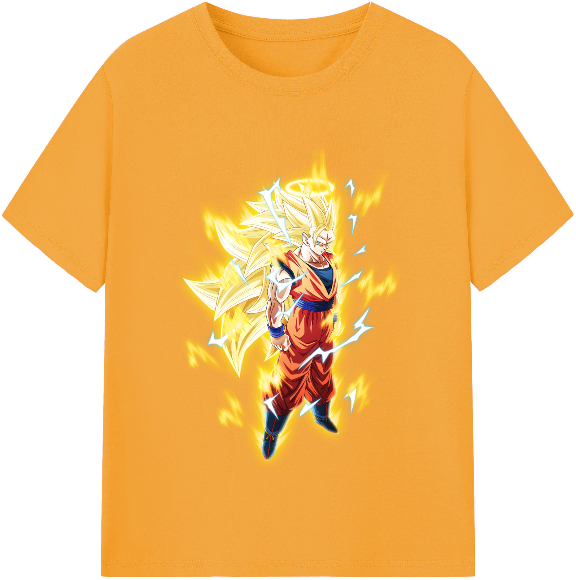 （画像用） ドラゴンボール 孫悟空（そん ごくう）Son Goku カカロット DRAGON BALL Kakarotto レディースカジュアルプリントTシャツ（綿100％）