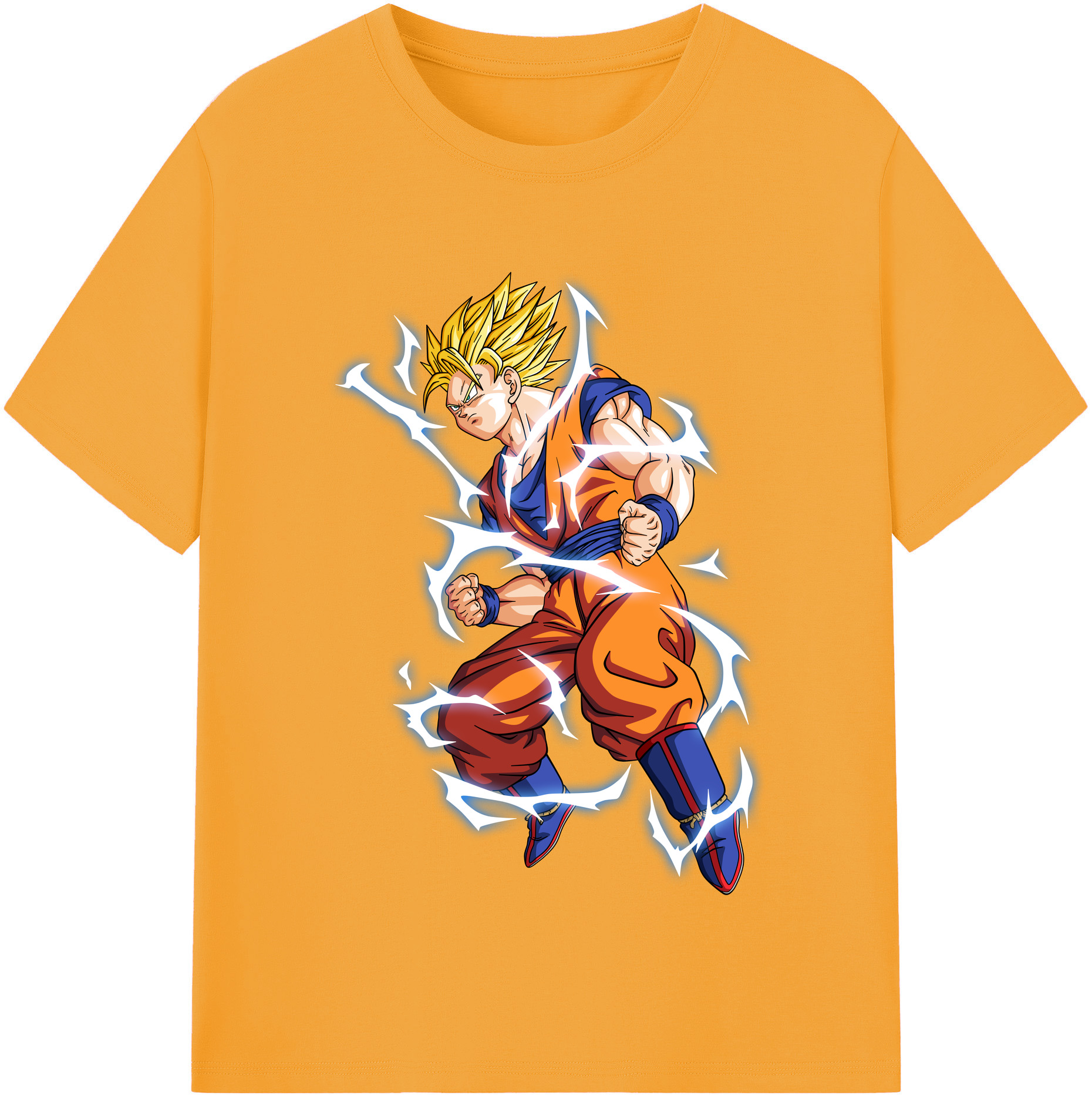 （画像用） ドラゴンボール 孫悟空（そん ごくう）Son Goku カカロット DRAGON BALL Kakarotto レディースカジュアルプリントTシャツ（綿100％）