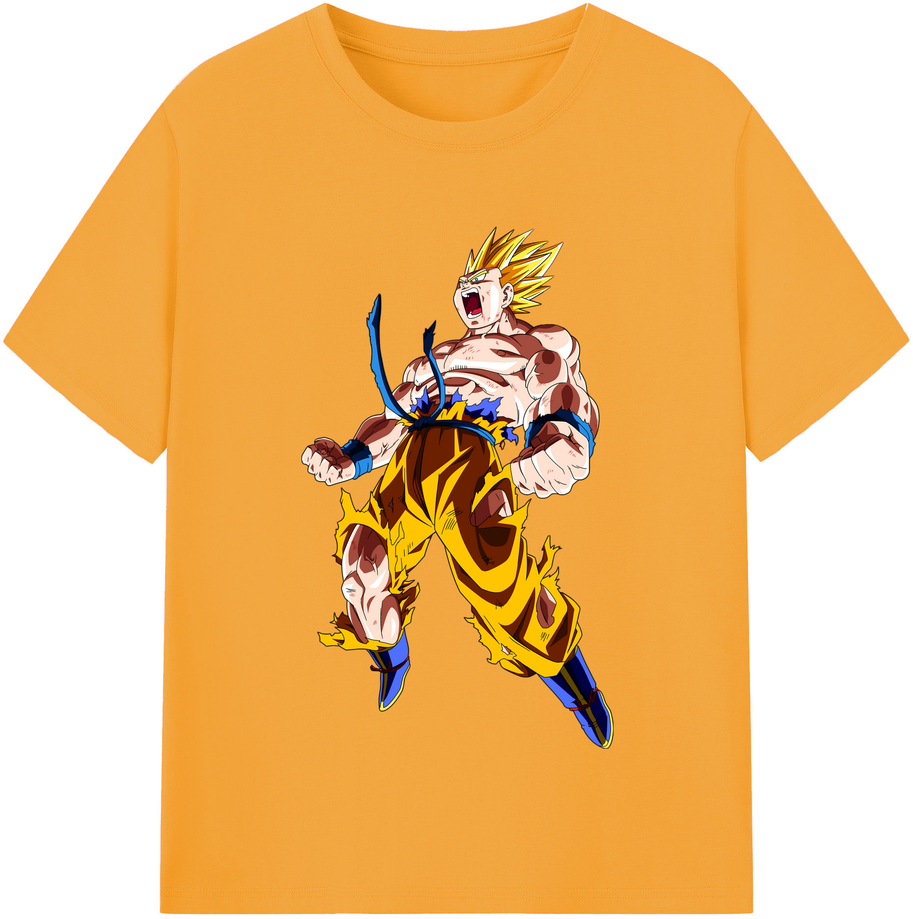 （画像用） ドラゴンボール 孫悟空（そん ごくう）Son Goku カカロット DRAGON BALL Kakarotto レディースカジュアルプリントTシャツ（綿100％）