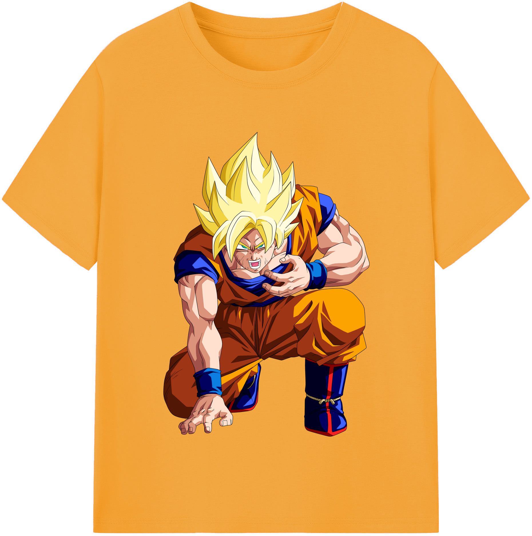 （画像用） ドラゴンボール 孫悟空（そん ごくう）Son Goku カカロット DRAGON BALL Kakarotto レディースカジュアルプリントTシャツ（綿100％）
