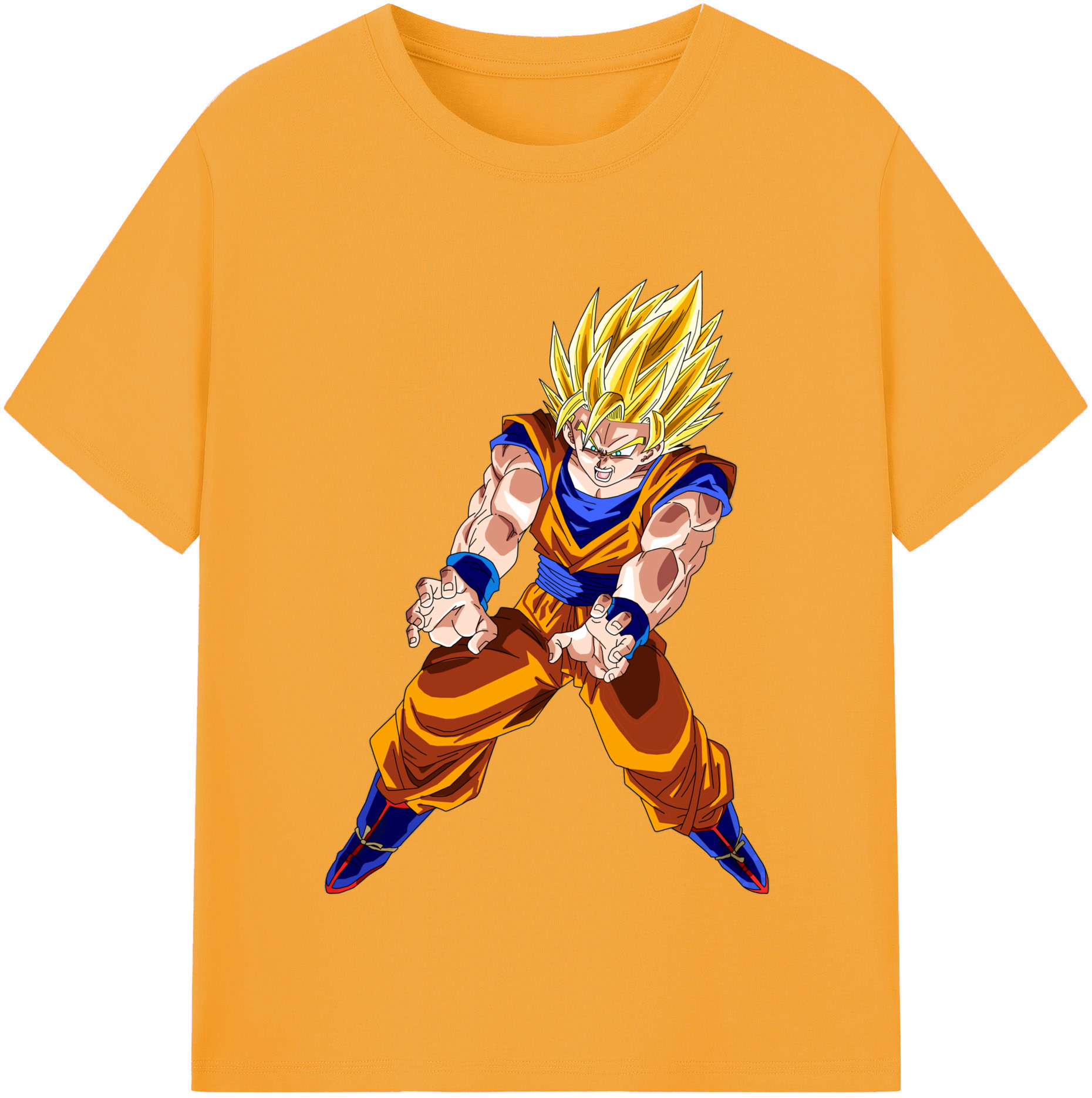 （画像用） ドラゴンボール 孫悟空（そん ごくう）Son Goku カカロット DRAGON BALL Kakarotto レディースカジュアルプリントTシャツ（綿100％）