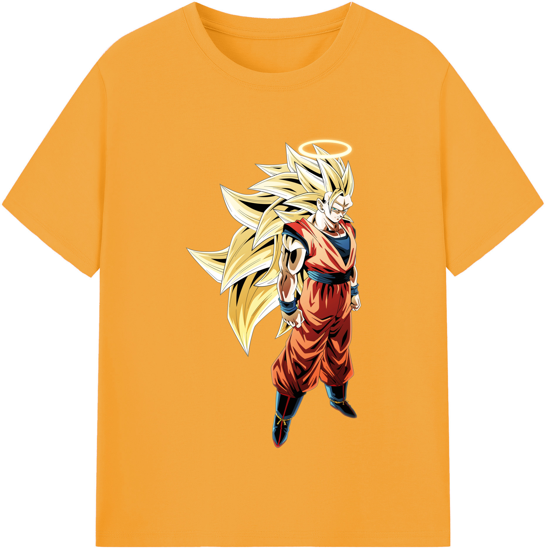 （画像用） ドラゴンボール 孫悟空（そん ごくう）Son Goku カカロット DRAGON BALL Kakarotto レディースカジュアルプリントTシャツ（綿100％）