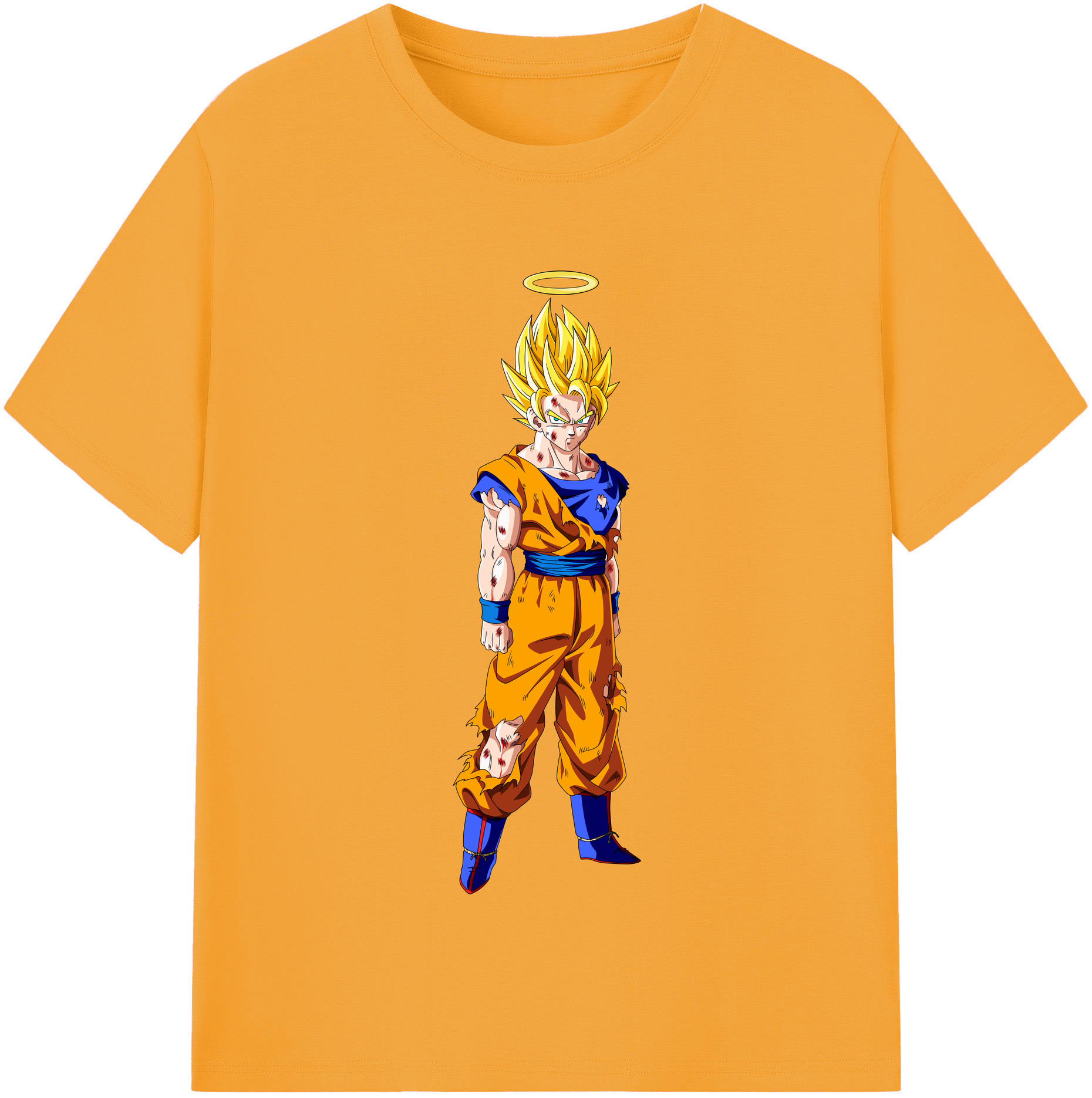 （画像用） ドラゴンボール 孫悟空（そん ごくう）Son Goku カカロット DRAGON BALL Kakarotto レディースカジュアルプリントTシャツ（綿100％）