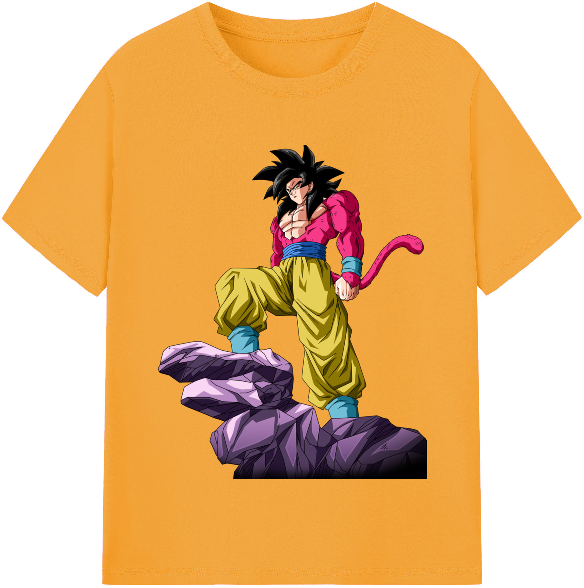（画像用） ドラゴンボール 孫悟空（そん ごくう）Son Goku カカロット DRAGON BALL Kakarotto レディースカジュアルプリントTシャツ（綿100％）