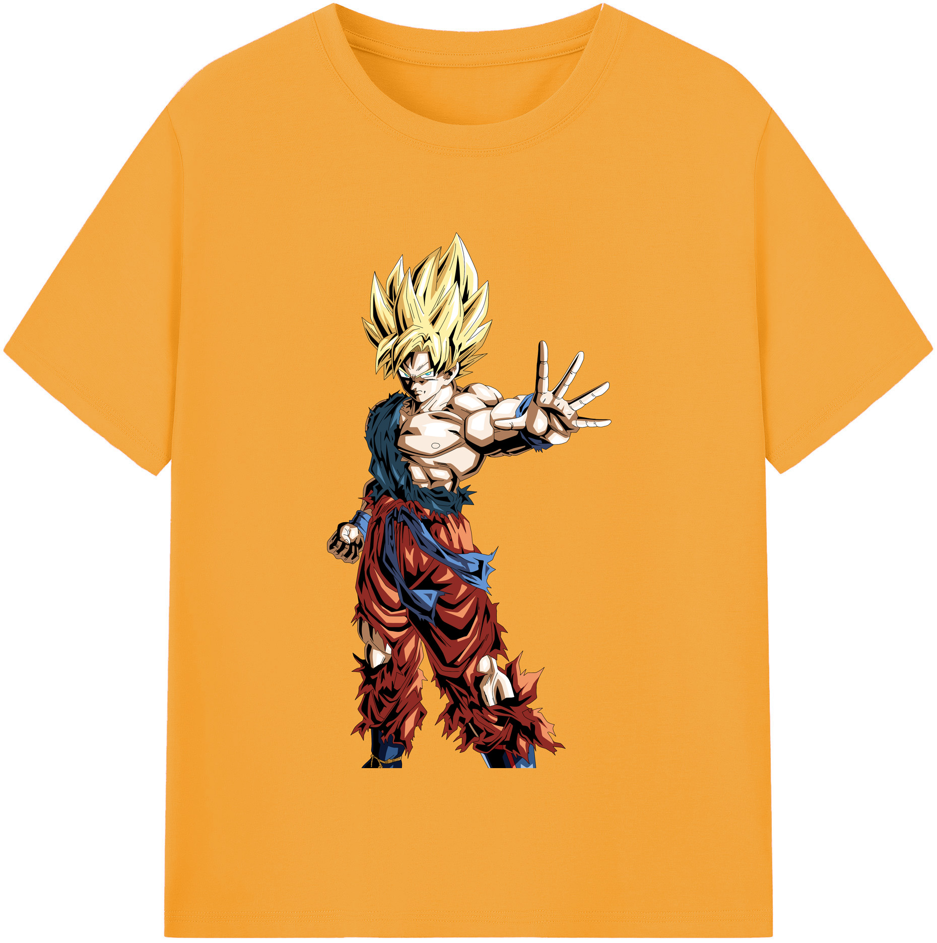 （画像用） ドラゴンボール 孫悟空（そん ごくう）Son Goku カカロット DRAGON BALL Kakarotto レディースカジュアルプリントTシャツ（綿100％）