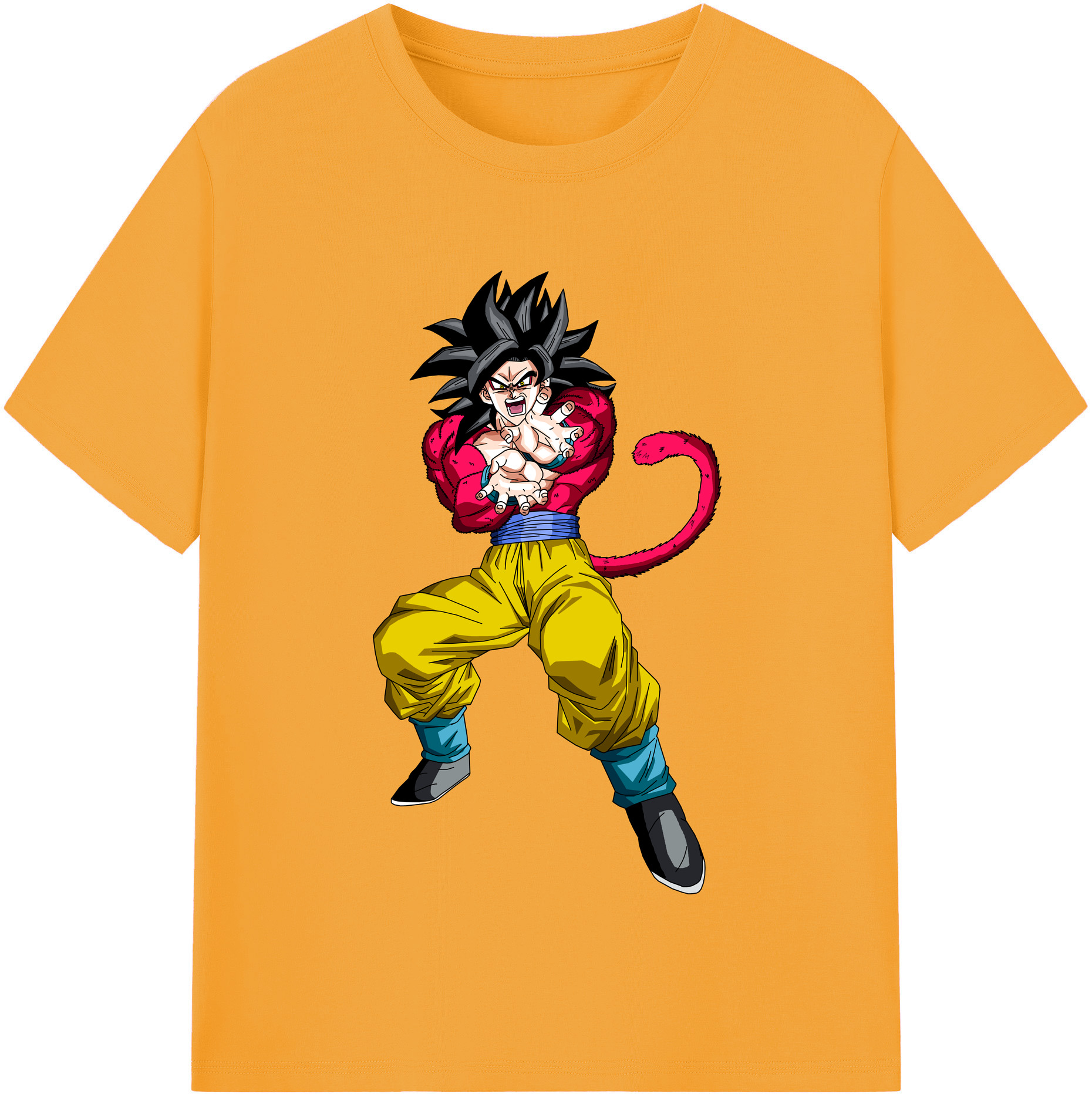 （画像用） ドラゴンボール 孫悟空（そん ごくう）Son Goku カカロット DRAGON BALL Kakarotto レディースカジュアルプリントTシャツ（綿100％）