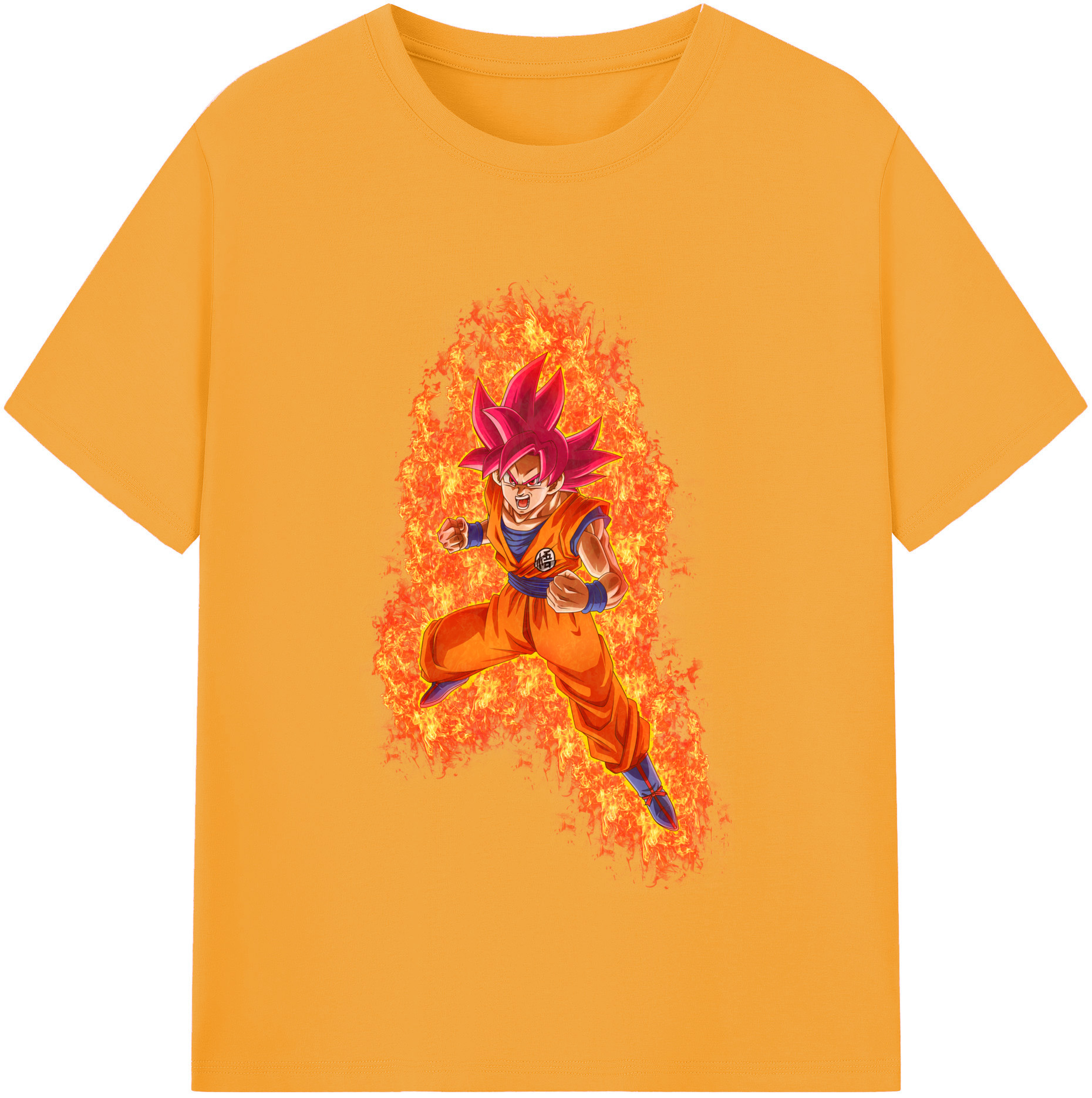 （画像用） ドラゴンボール 孫悟空（そん ごくう）Son Goku カカロット DRAGON BALL Kakarotto レディースカジュアルプリントTシャツ（綿100％）