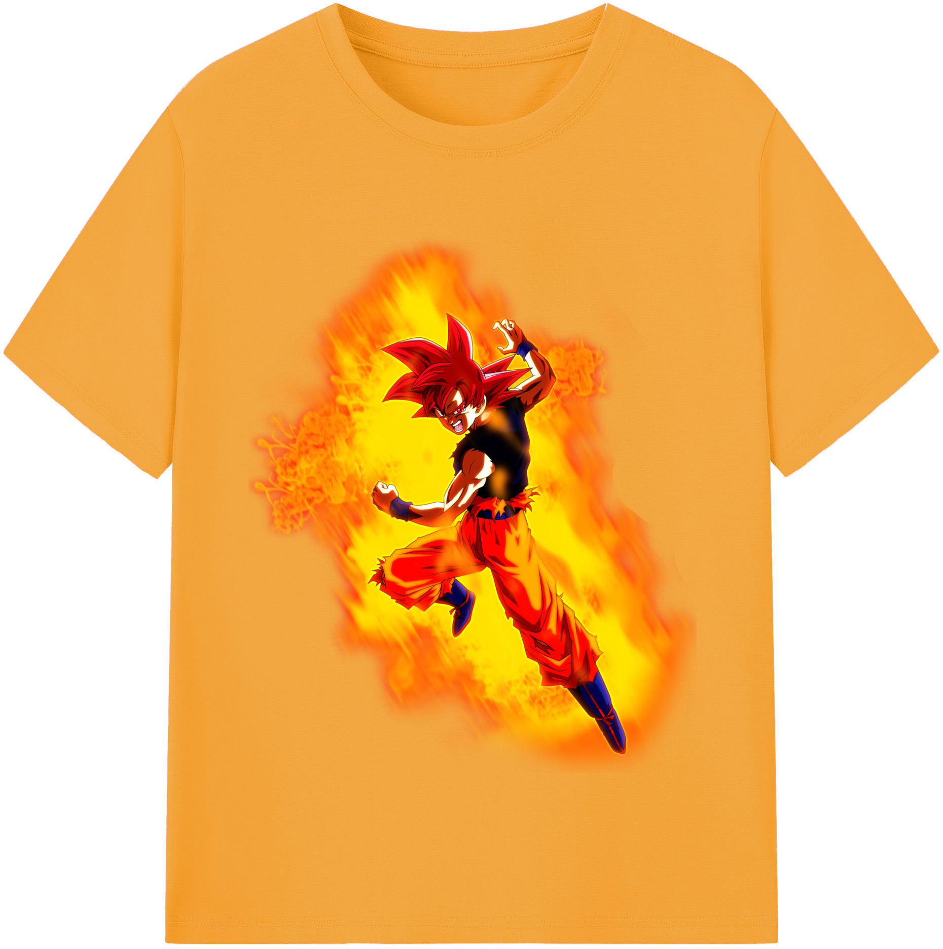 （画像用） ドラゴンボール 孫悟空（そん ごくう）Son Goku カカロット DRAGON BALL Kakarotto レディースカジュアルプリントTシャツ（綿100％）