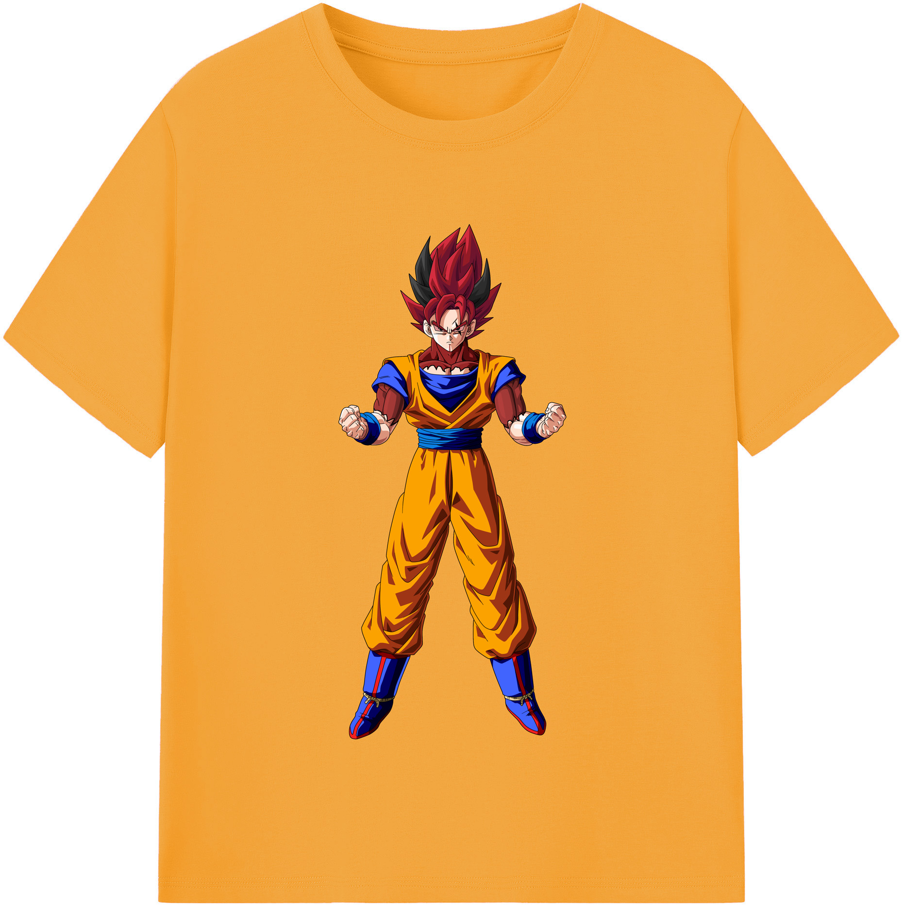 （画像用） ドラゴンボール 孫悟空（そん ごくう）Son Goku カカロット DRAGON BALL Kakarotto レディースカジュアルプリントTシャツ（綿100％）