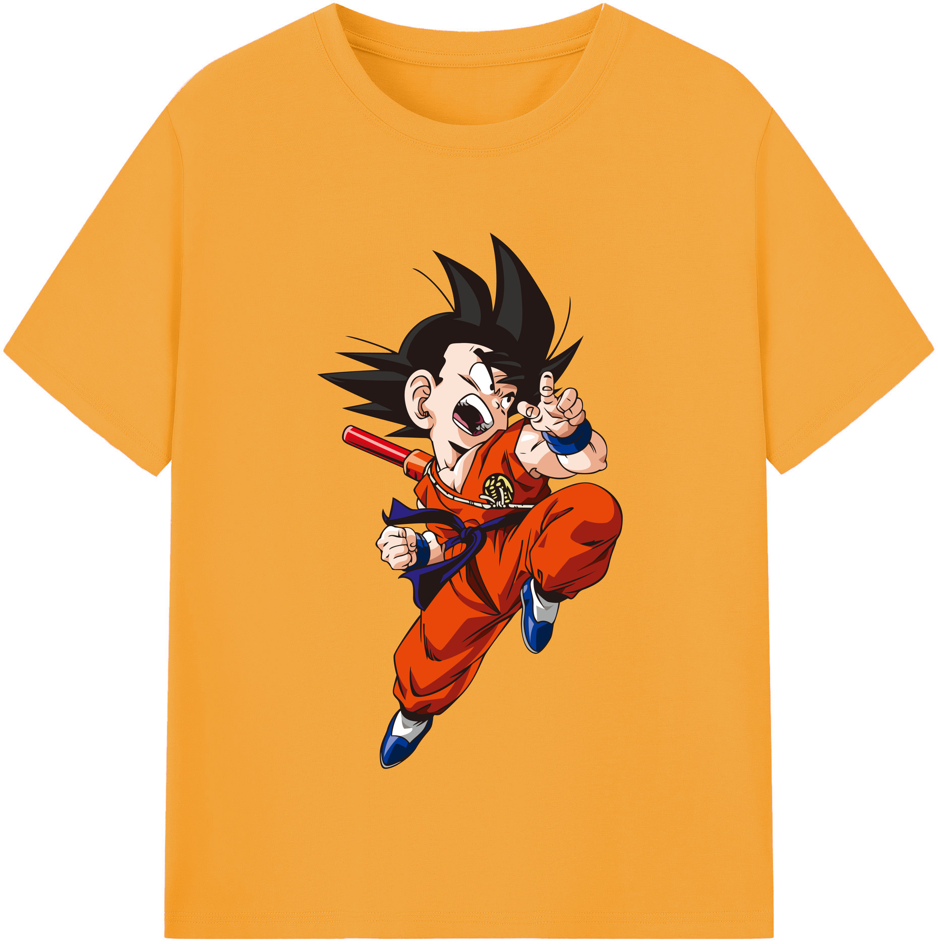 （画像用） ドラゴンボール 孫悟空（そん ごくう）Son Goku カカロット DRAGON BALL Kakarotto レディースカジュアルプリントTシャツ（綿100％）