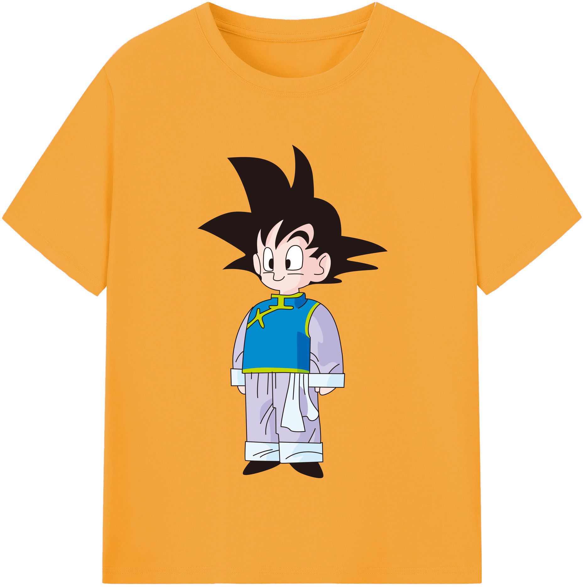 （画像用） ドラゴンボール 孫悟空（そん ごくう）Son Goku カカロット DRAGON BALL Kakarotto レディースカジュアルプリントTシャツ（綿100％）