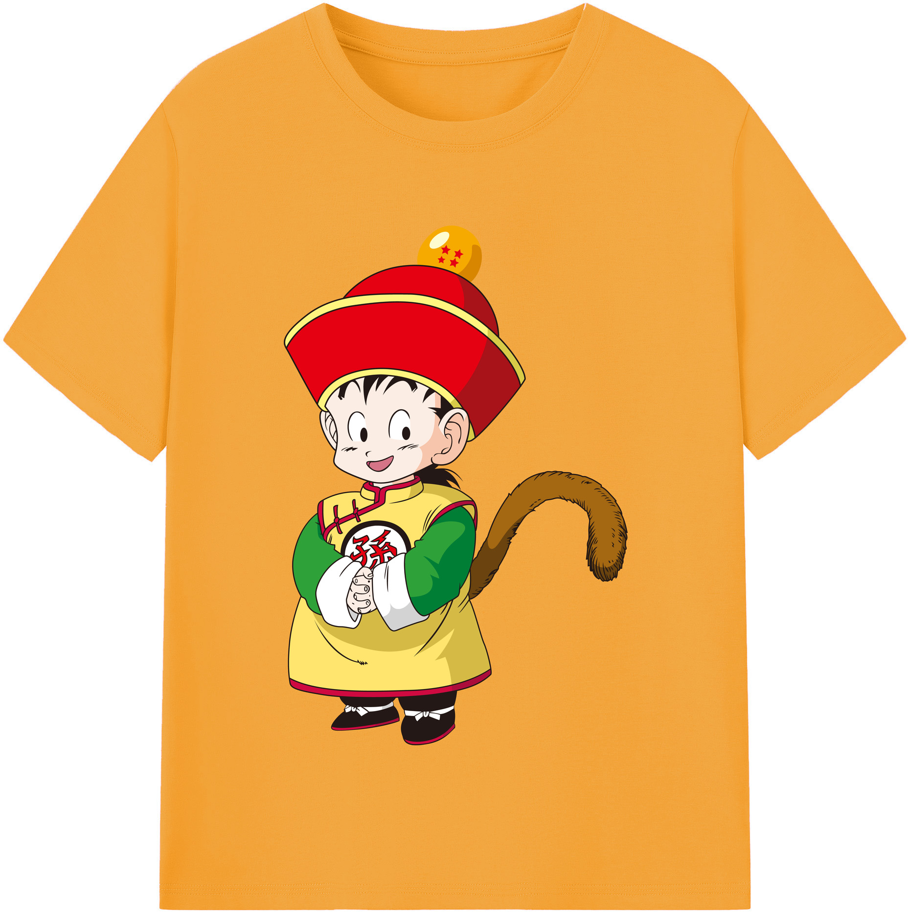 （画像用） ドラゴンボール 孫悟空（そん ごくう）Son Goku カカロット DRAGON BALL Kakarotto レディースカジュアルプリントTシャツ（綿100％）
