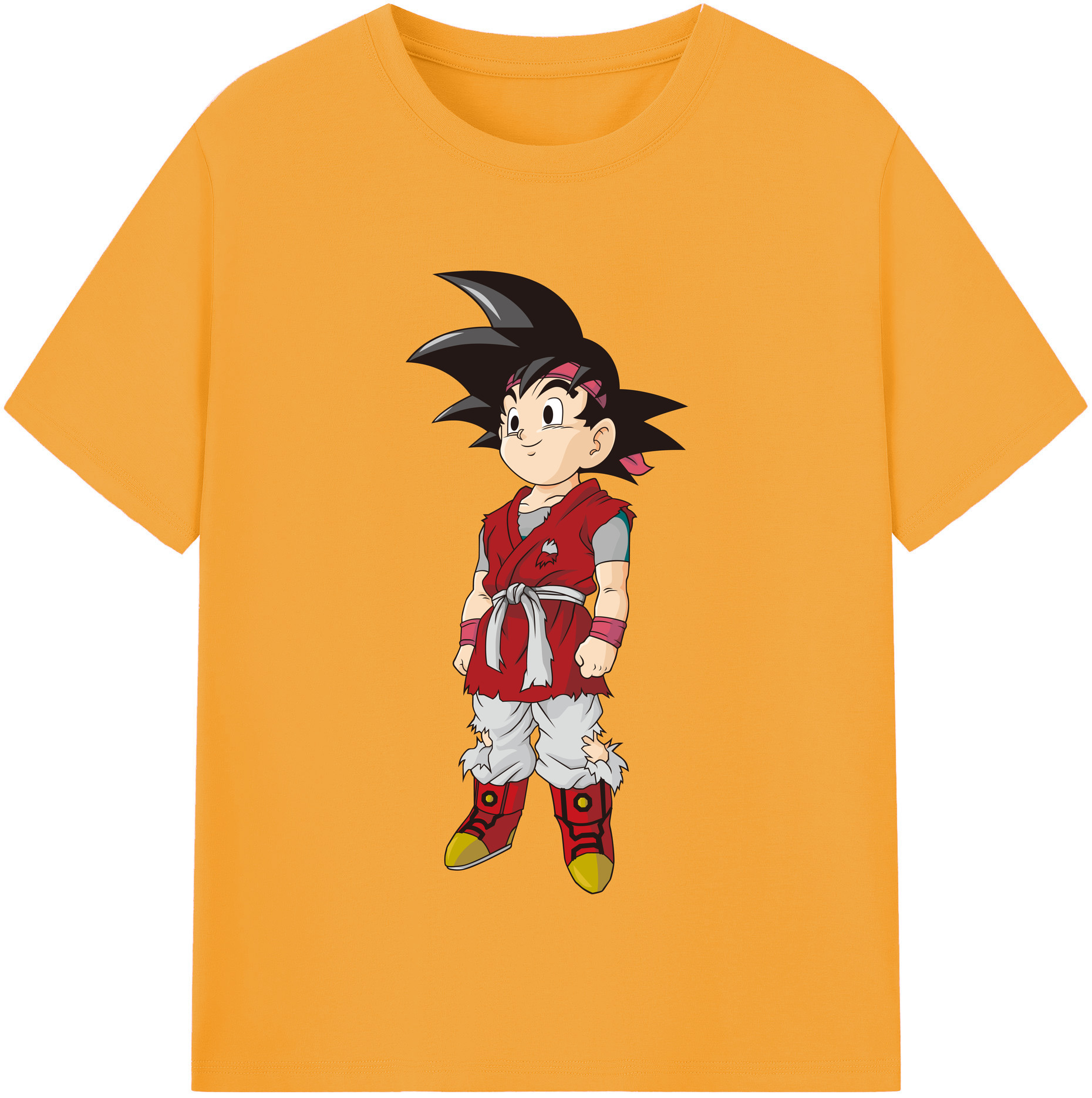 （画像用） ドラゴンボール 孫悟空（そん ごくう）Son Goku カカロット DRAGON BALL Kakarotto レディースカジュアルプリントTシャツ（綿100％）