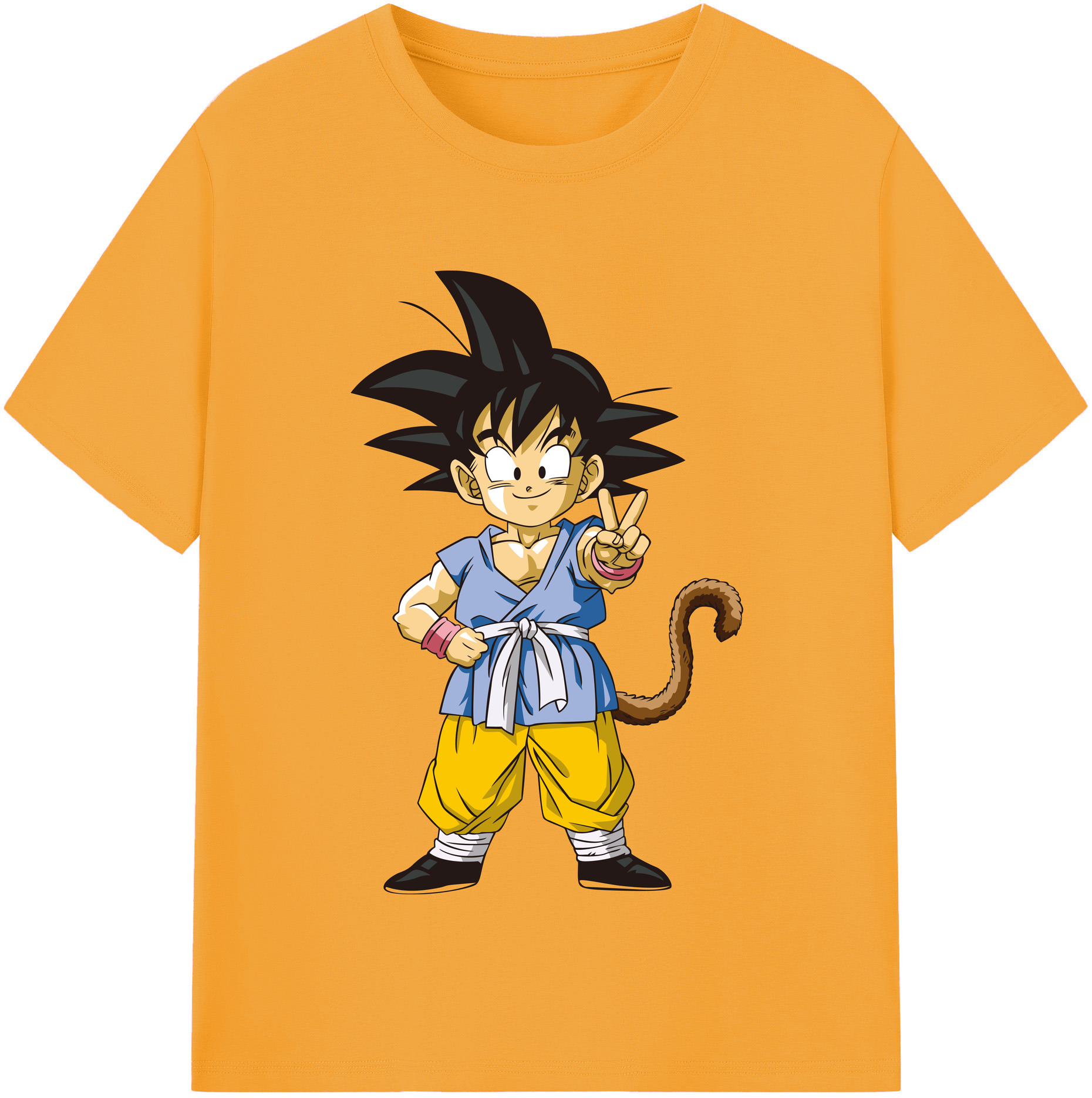 （画像用） ドラゴンボール 孫悟空（そん ごくう）Son Goku カカロット DRAGON BALL Kakarotto レディースカジュアルプリントTシャツ（綿100％）