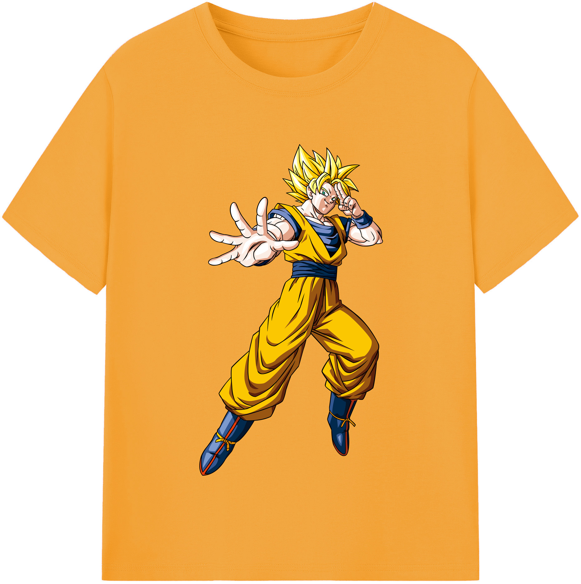 （画像用） ドラゴンボール 孫悟空（そん ごくう）Son Goku カカロット DRAGON BALL Kakarotto レディースカジュアルプリントTシャツ（綿100％）