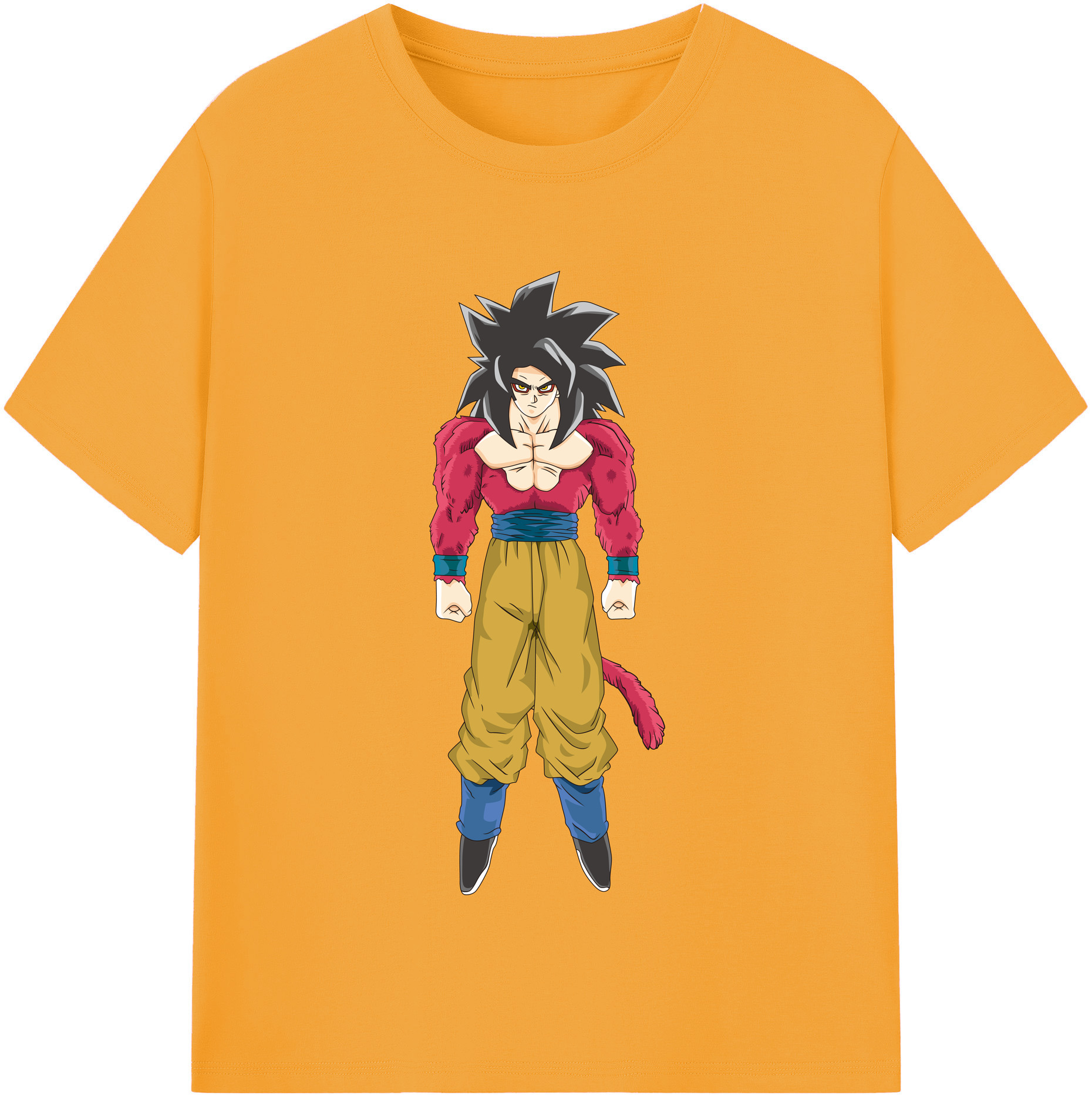 （画像用） ドラゴンボール 孫悟空（そん ごくう）Son Goku カカロット DRAGON BALL Kakarotto レディースカジュアルプリントTシャツ（綿100％）